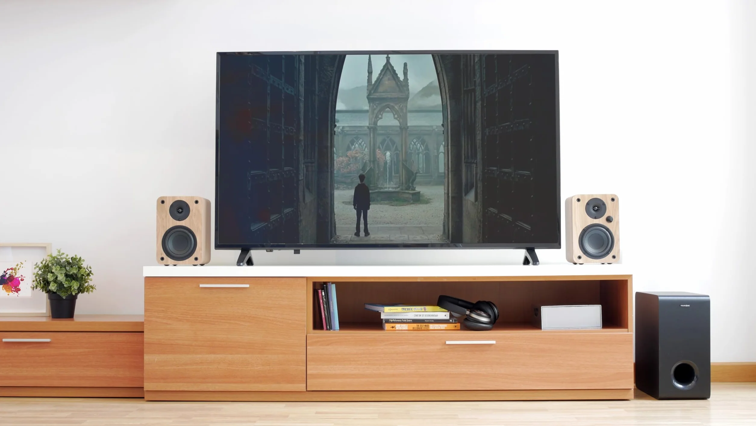 VULKKANO SUB6 Caisson de Basse de 6.5 Pouces, Fréquence 60Hz-250Hz, Subwoofer Actif Élégant