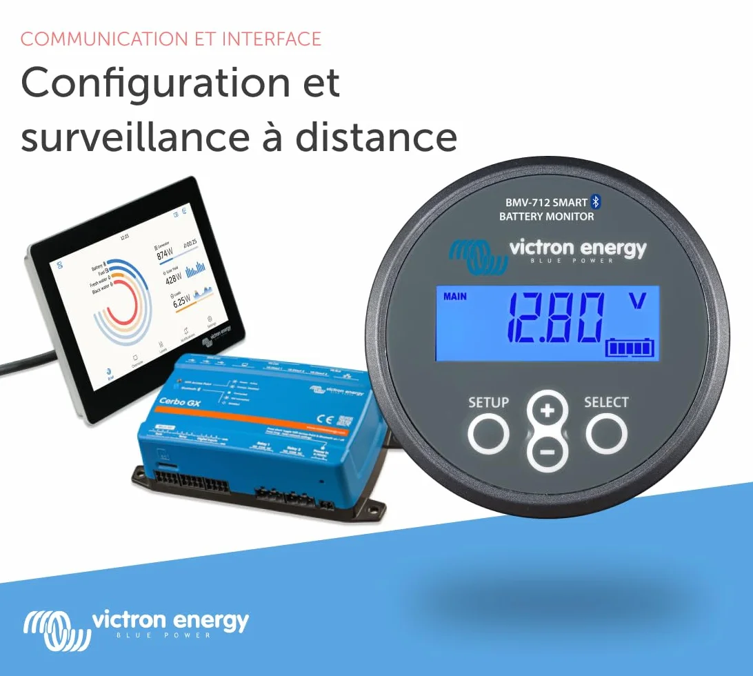 Victron Energy BMV-712 Smart Moniteur de Batterie Gris