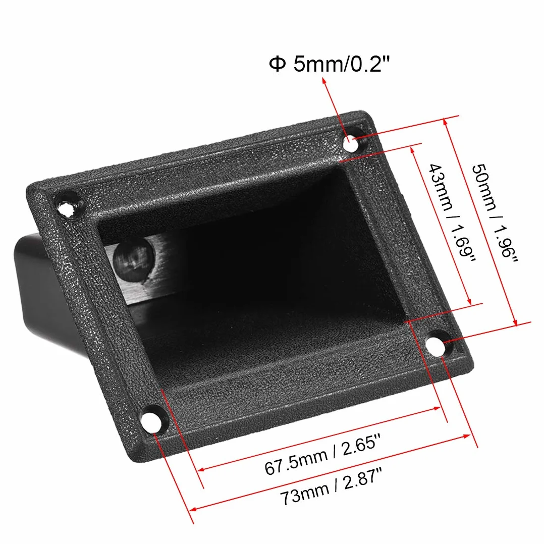sourcing map Lot de 2 poignées de haut-parleur encastrées en plastique pour enceinte PA/DJ