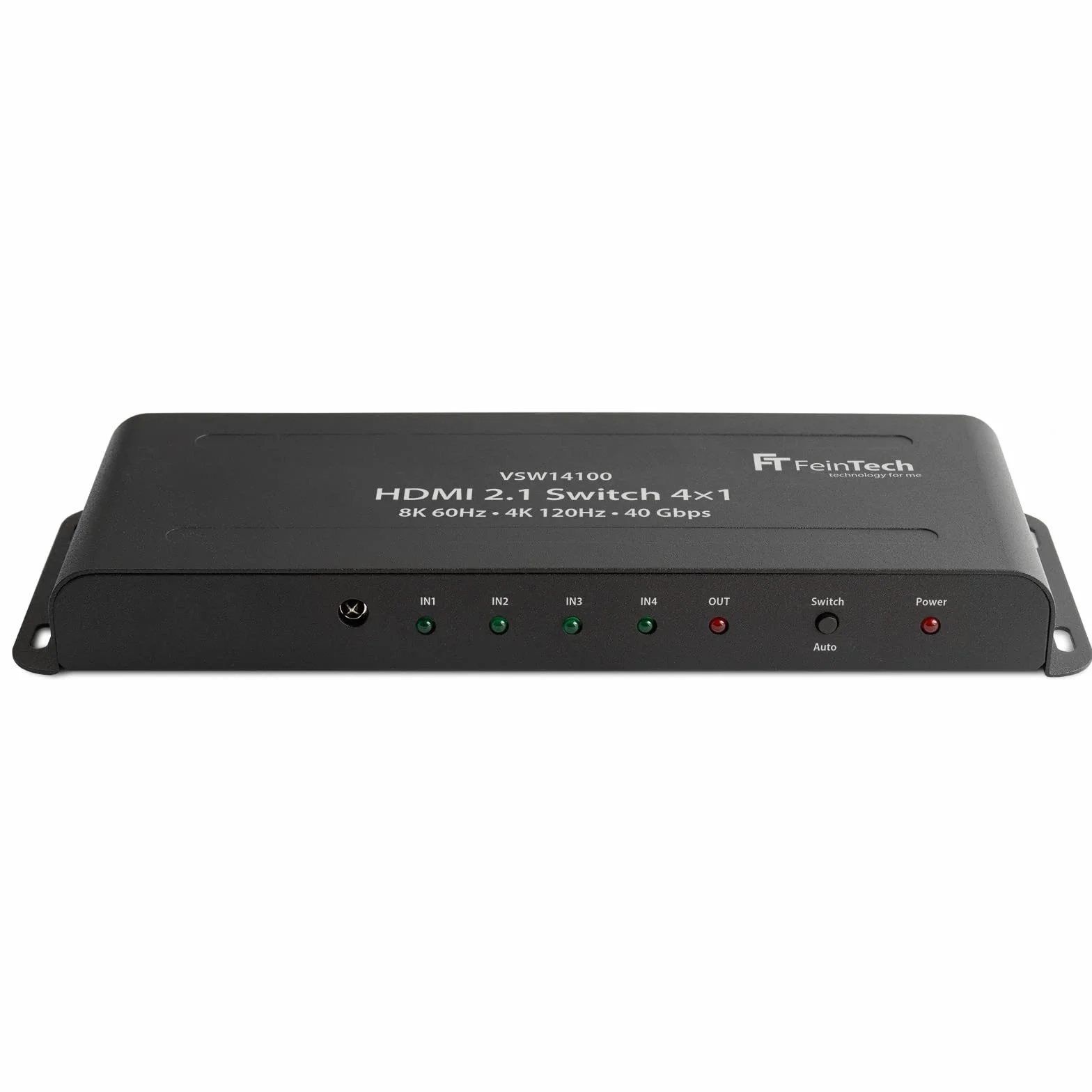 FeinTech VSW14100 Switch HDMI 4K 120Hz 4 Entrées 1 Sorties, Switch HDMI 2.1 avec Commutation Automatique pour PS5, Xbox et Autres lecteurs multimédias