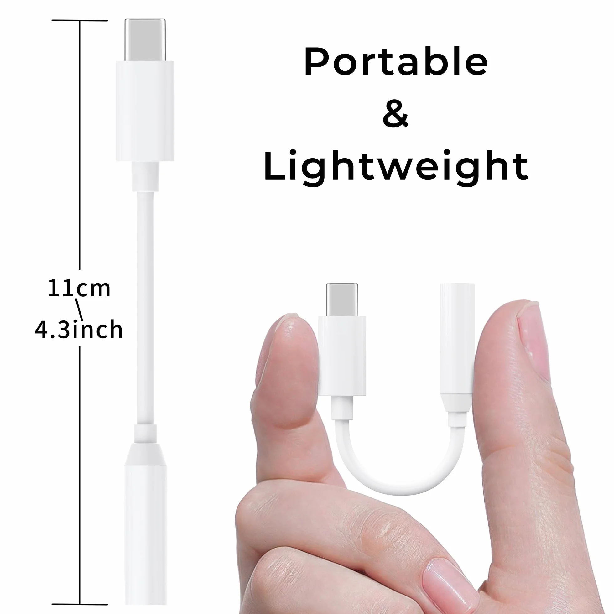 Adaptateur USB C Jack 3,5mm, Convertisseur USB-C vers Casque pour Samsung Galaxy S21 S20 S20+, MacBook Pro, Huawei Honor