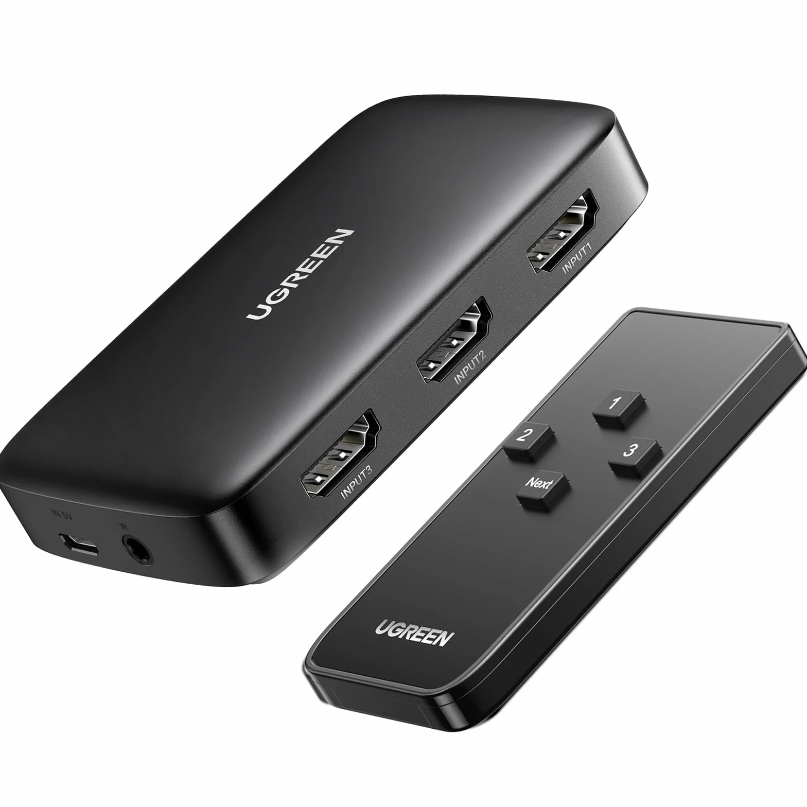 UGREEN Switch HDMI 4K 30Hz Commutateur 3 Entrées 1 Sortie 1080P 60Hz 3D Télécommande IR Compatible avec PS5 PS4 PS3 Switch 2 Xbox One TV Stick Box Chromecast Lecteur Blu Ray DVD Moniteur Projecteur