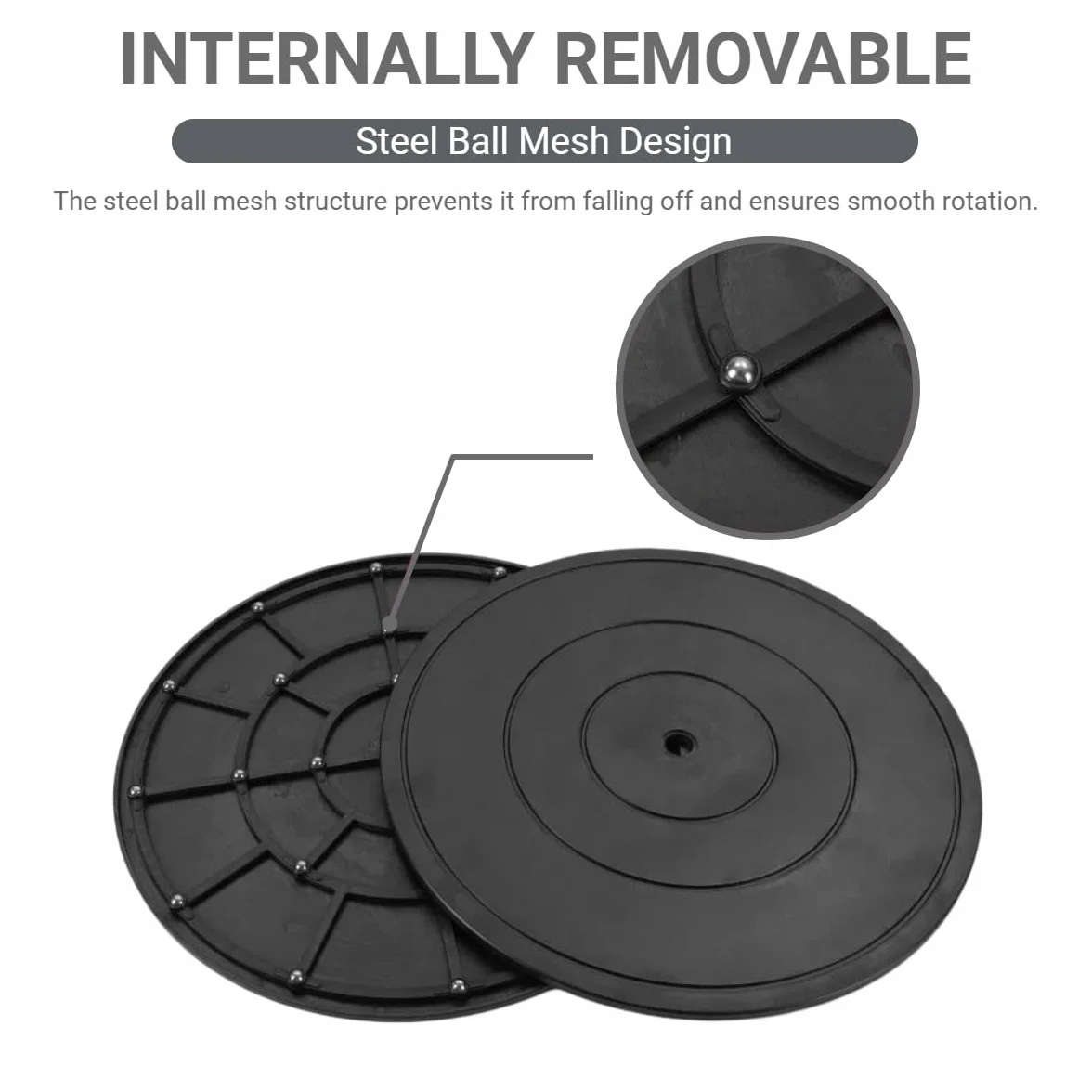 40cm Plateau Tournant Universel,Solide Plateau Tournant à 360°,Support Pivotant à 360 Degrés avec Roulements à Billes en Acier pour Plantes en Pot Haut-Parleurs Ordinateurs Portables Moniteurs