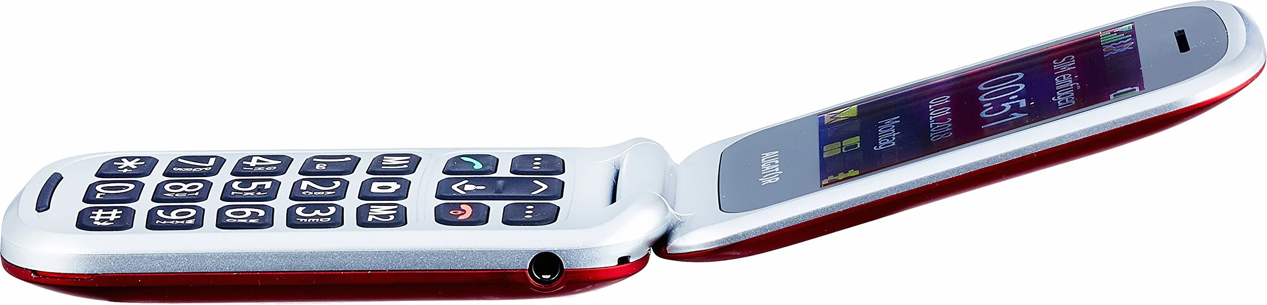 ALIGATOR V650 Téléphone Portable Senior SOS Localisateur Rouge