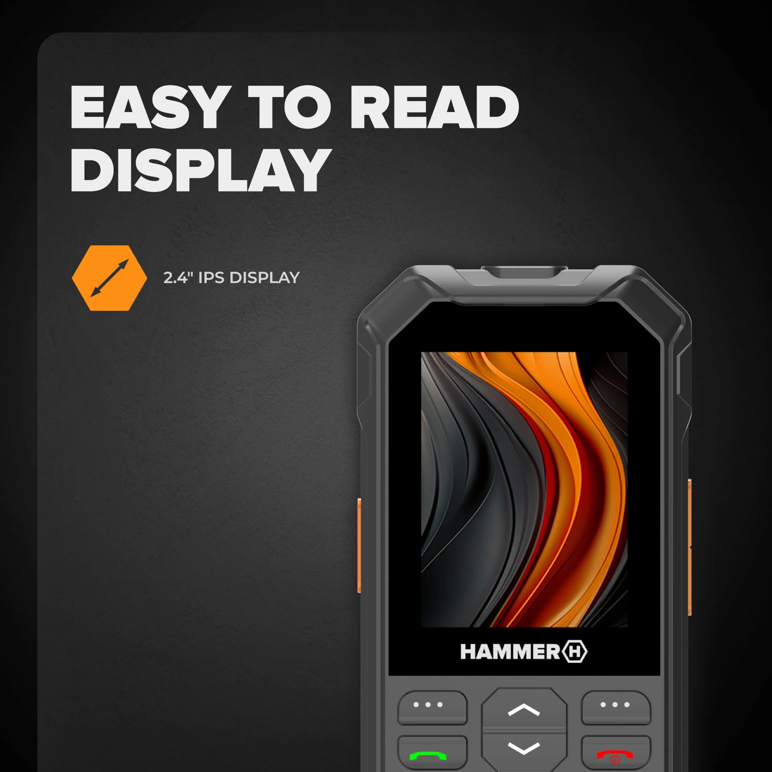 Hammer 6 LTE Téléphone à touches IP68 2500mAh 2,4 pouces