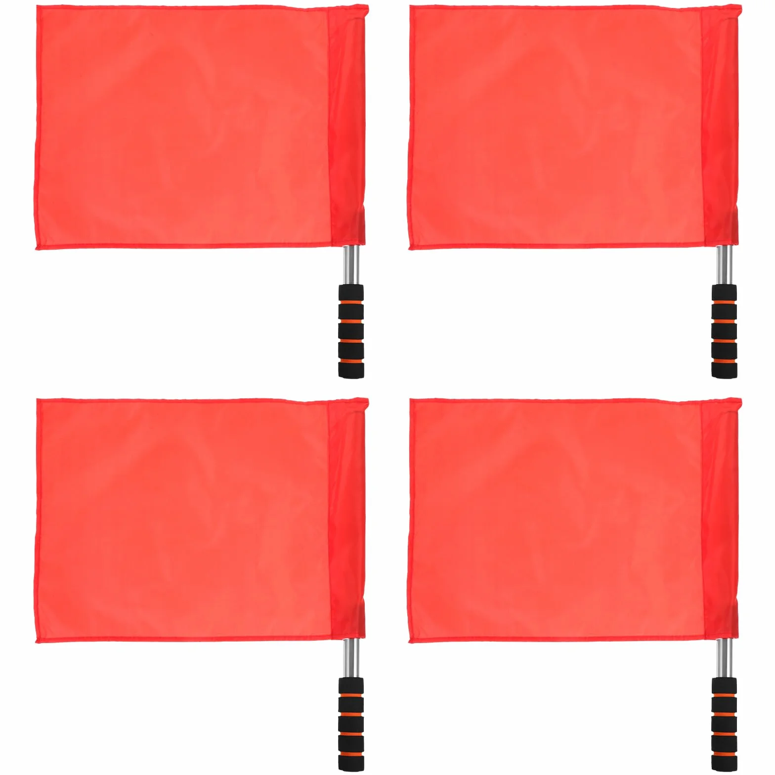 Drapeaux d'Arbitre Poignée En Mousse Drapeau de Corner Formation de Football, Rugby, Hockey, Soccer pour Arbitres (Rouge)