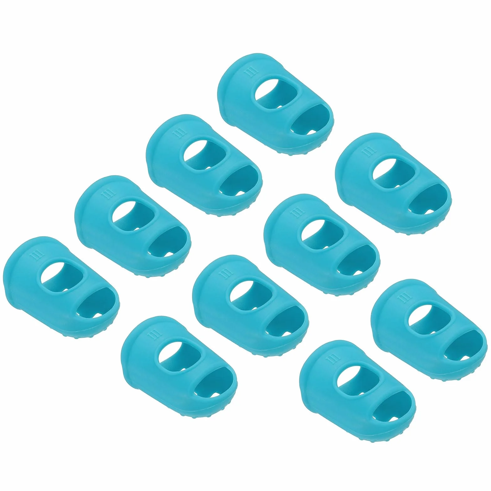 PATIKIL Antidérapant Embouts de Doigts 29mm Silicone Protection pour Triage Couture Guitare, 20 pcs, Clair Bleu