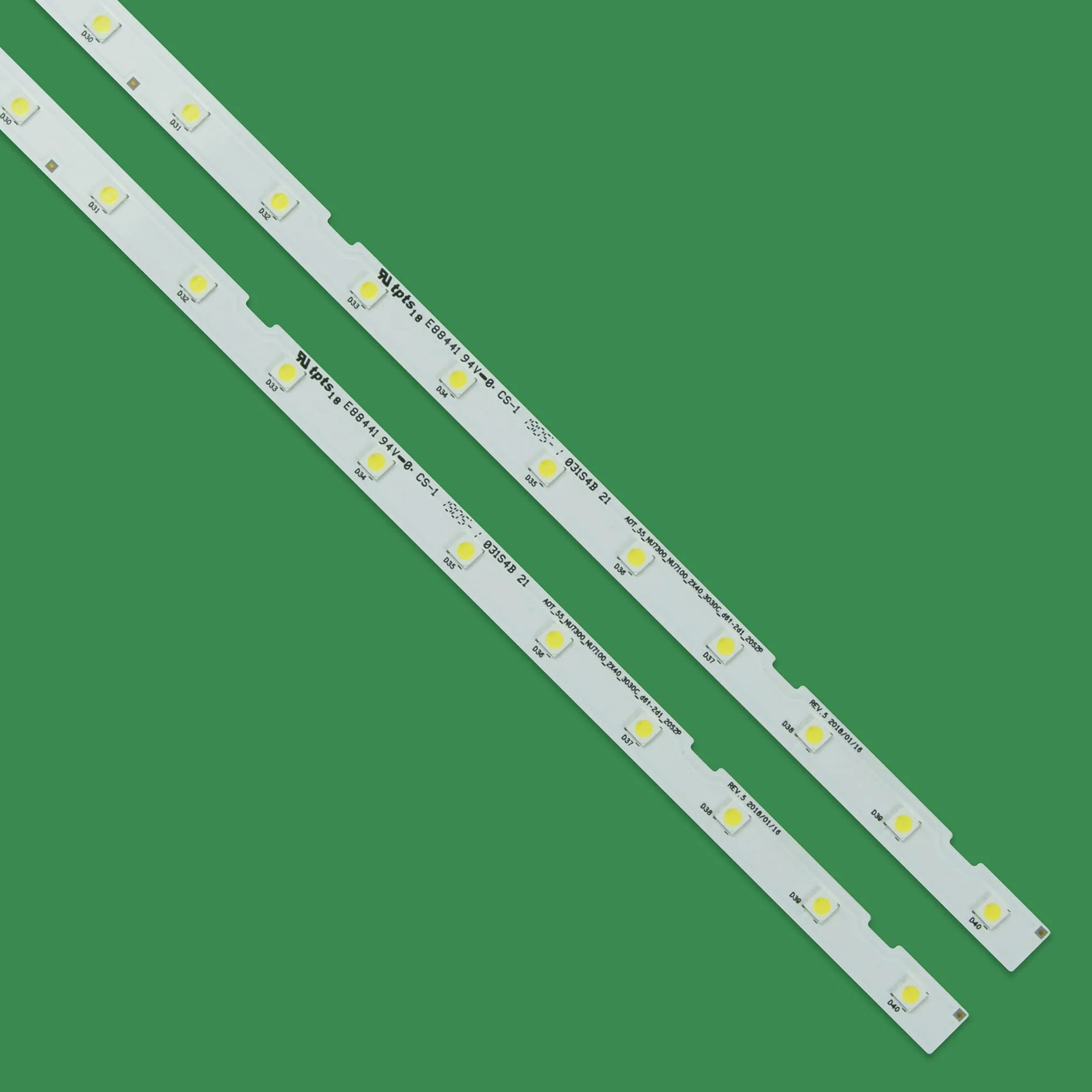 Bande de rétro-éclairage LED 40 LED, for Samsung TV 55 Pouces UN55NU7300F UE55NU7105 AOT_55_NU7300_NU7100 55NU710C BN96-45913A BN61-15485A