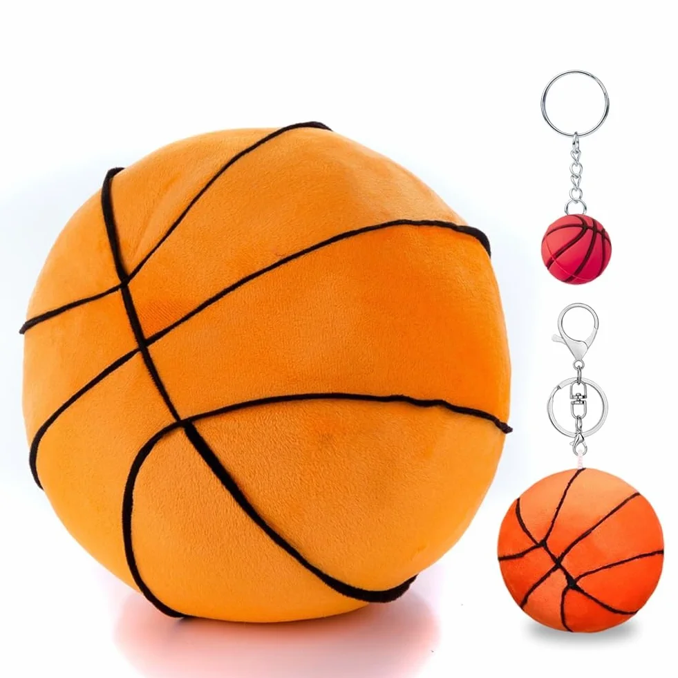 Peluche Basketball Poupée Porte-Clés Jouet Doux Cadeau Enfants