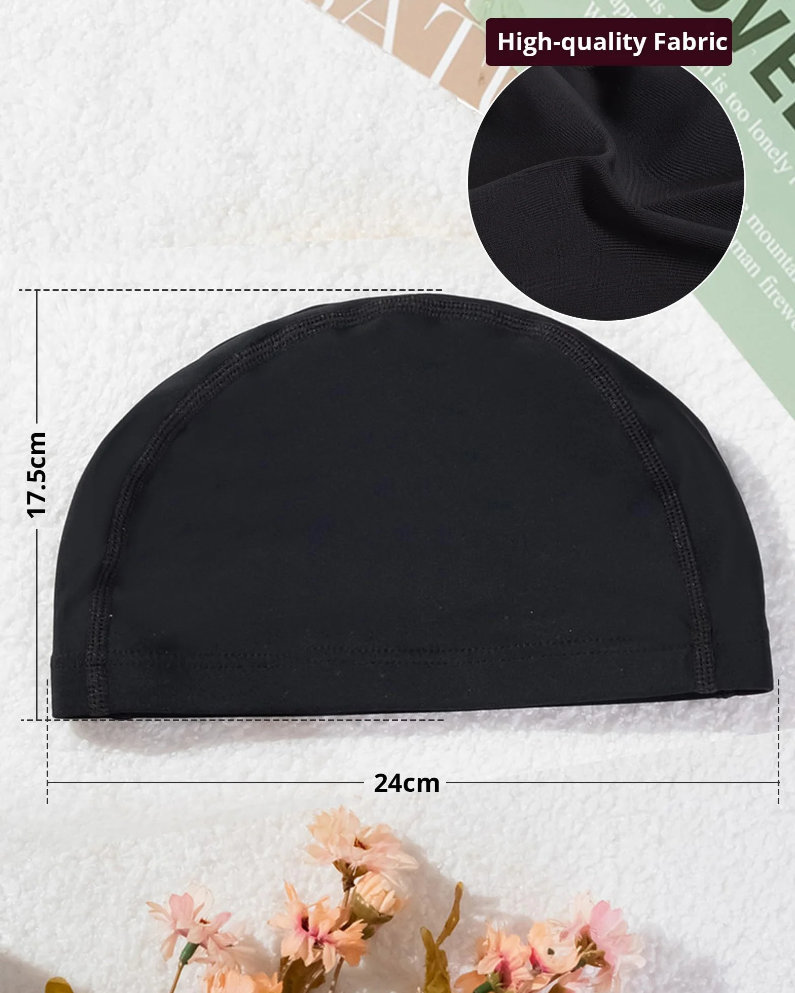 Bonnet de Bain Homme et Femme Haute Élasticité Confortable et Durable