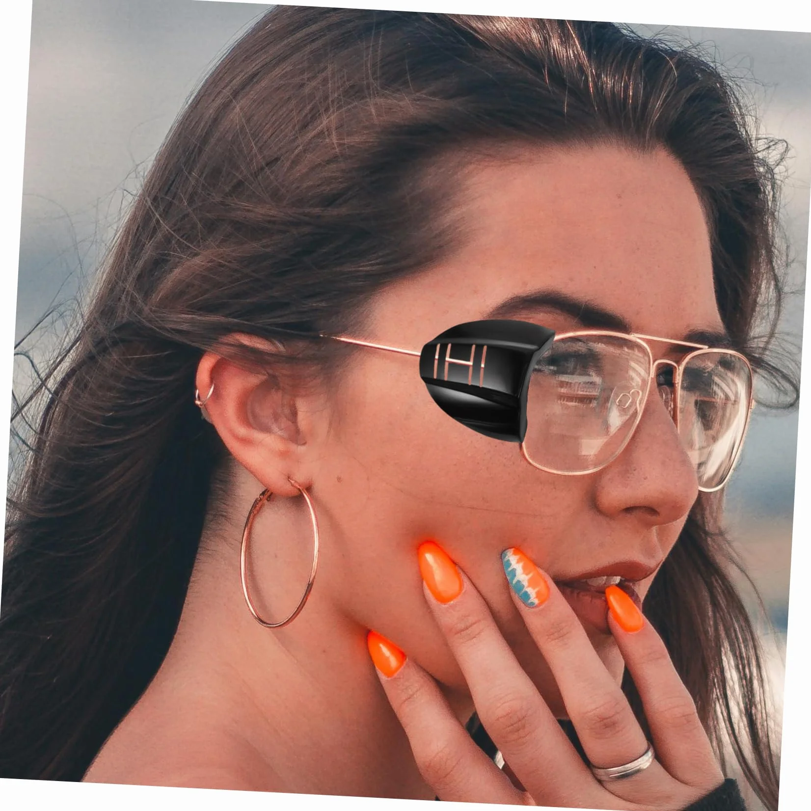 Ailes De Protection Pour Lunettes Écrans De Sécurité TPU Black 4 Pièces
