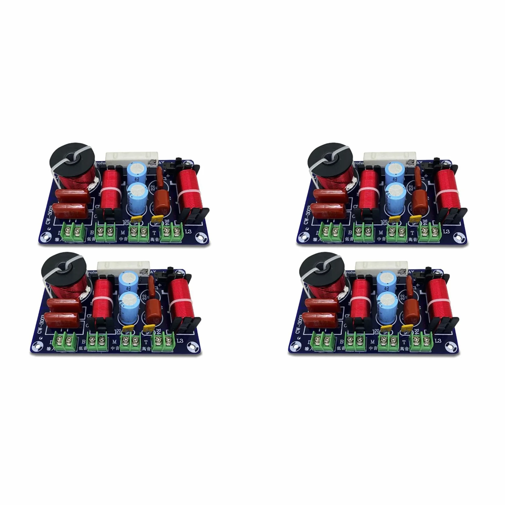 4 unités 3 voies 250 W 850/5200 Hz diviseur de fréquence DIY haut-parleur filtre circuit aigus graves médias HiFi stéréo Audio Crossover