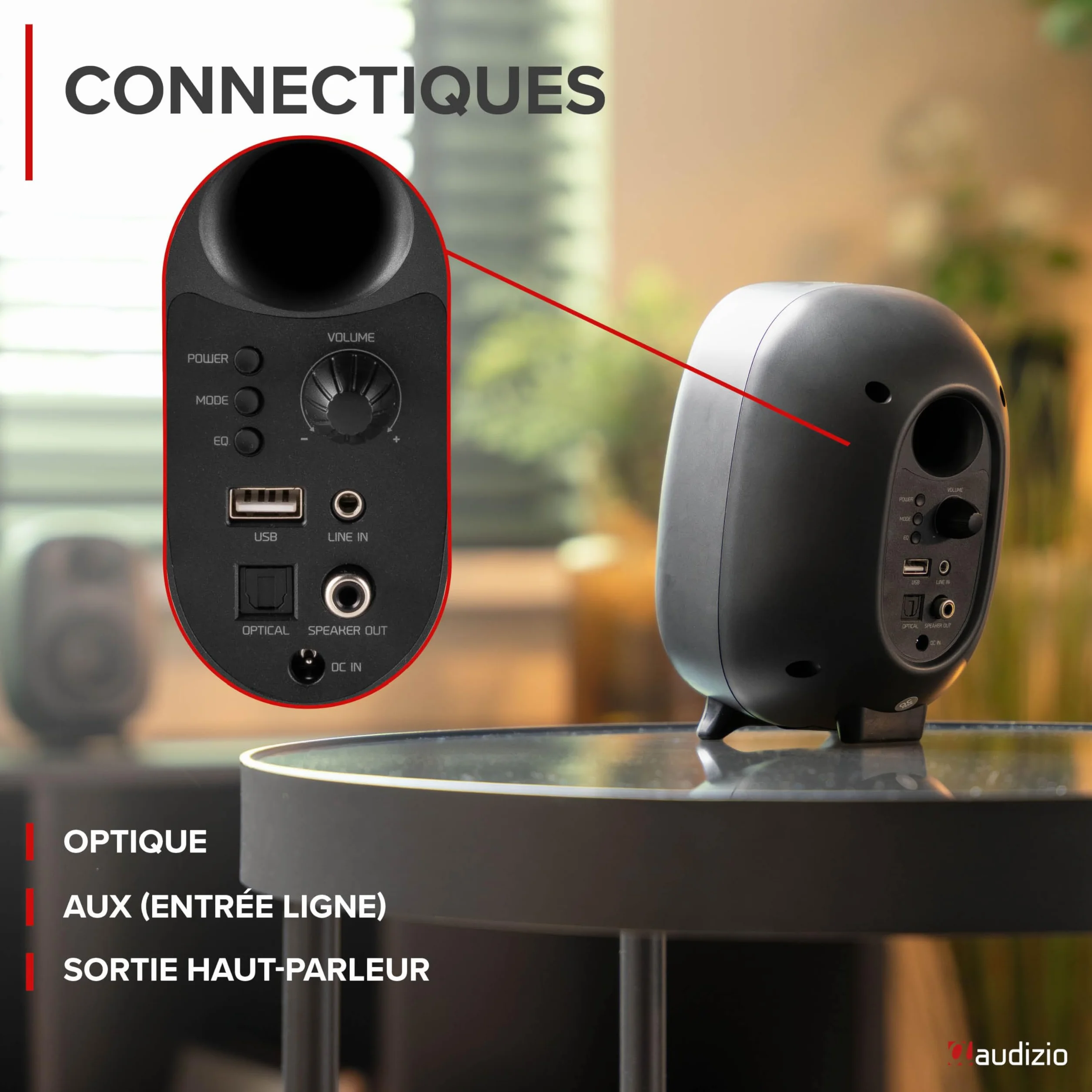 Audizio RS60 Enceintes HiFi Bibliothèque 120 W Noir Actives/Passives BT sans Fil RCA AUX