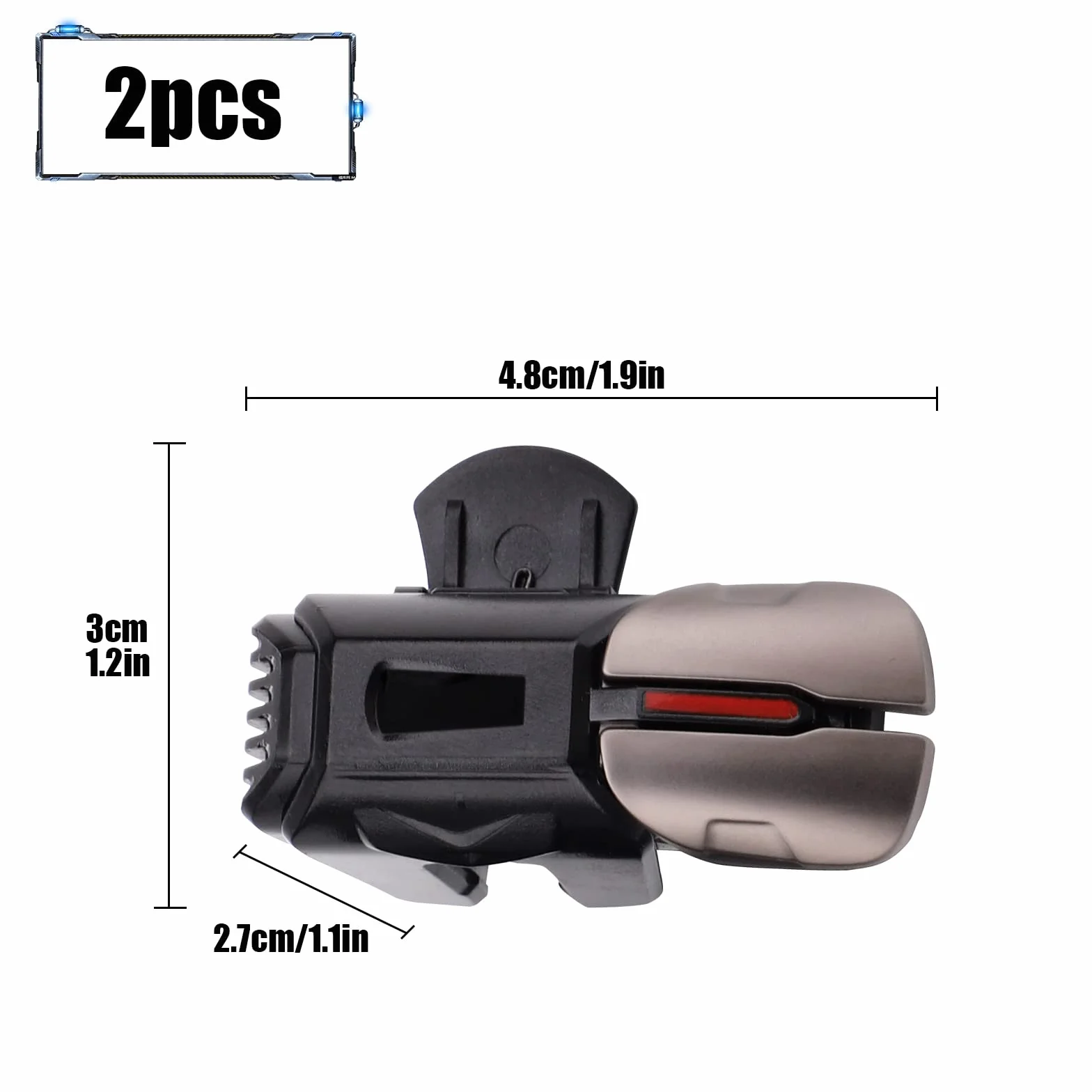 Mobile Game Controller Trigger Contrôleur de Jeu Mobile Jeu de Prise de Vue Sensible Mobile Gamepad Mobile Déclencheurs Tirer et Viser Sensibles pour Android iOS (4 clés)