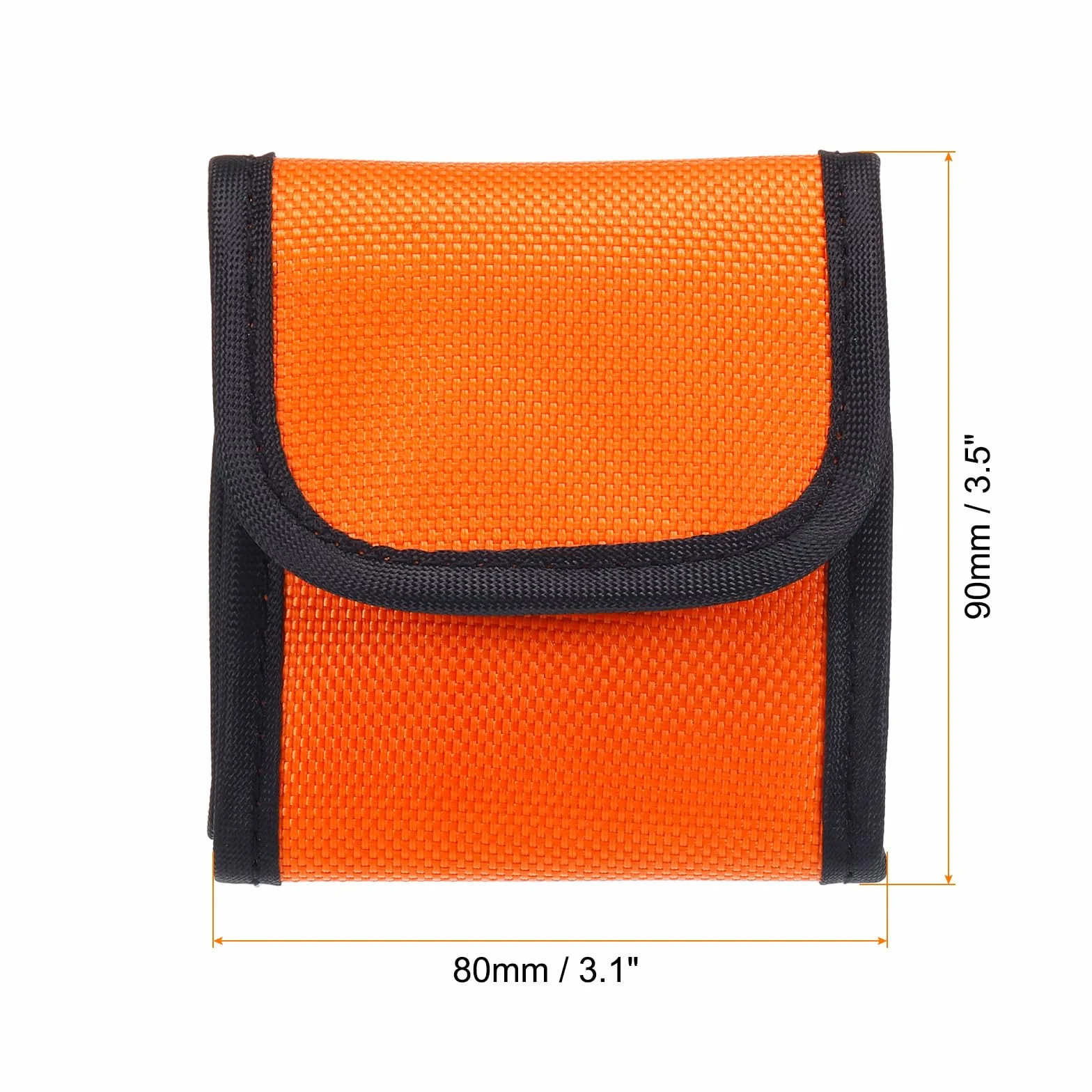 PATIKIL 58 mm Appareil Photo Filtre Boîtier, 4 Poche Appareil Photo Filtre Boîtier Pochette Imperméable Résistant à poussière Filtre Porter Sac pour Photographie Filtre Stockage, Orange