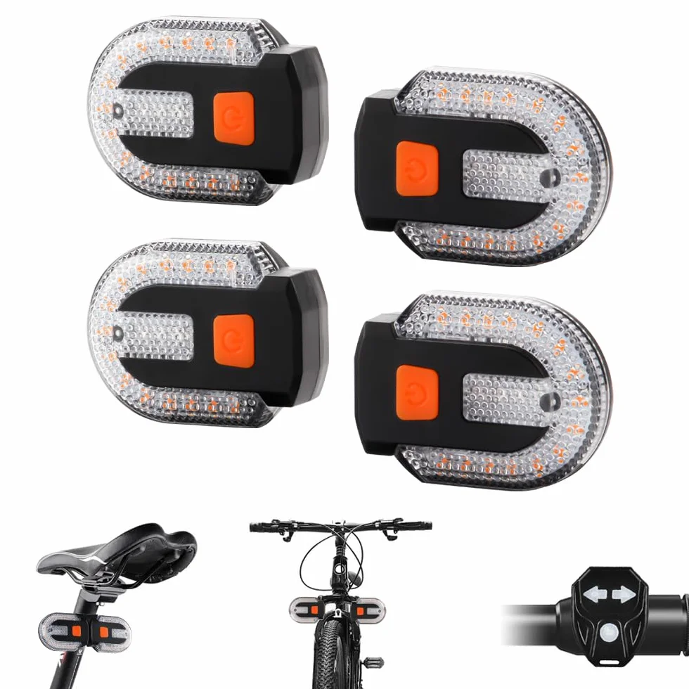 Feu Arriere Velo Clignotant pour Vélo, Télécommande sans Fil USB Rechargeable, 5 Modes