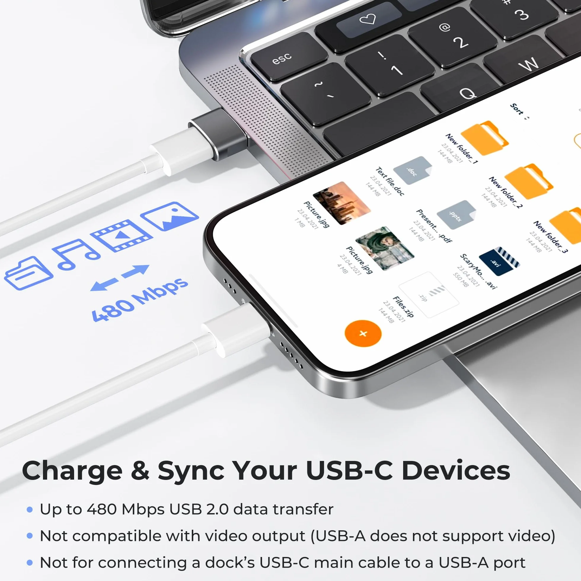 Basesailor Adaptateur USB vers USB C 3 Pack Type C Femelle USB A Mâle Convertisseur Chargeur pour iPhone 17 Pro Max Apple 16 15 14 13 iWatch 8 9 S11 SE AirPods Pro 3 2 iPad 10 Air 4 5 Mini 6 7