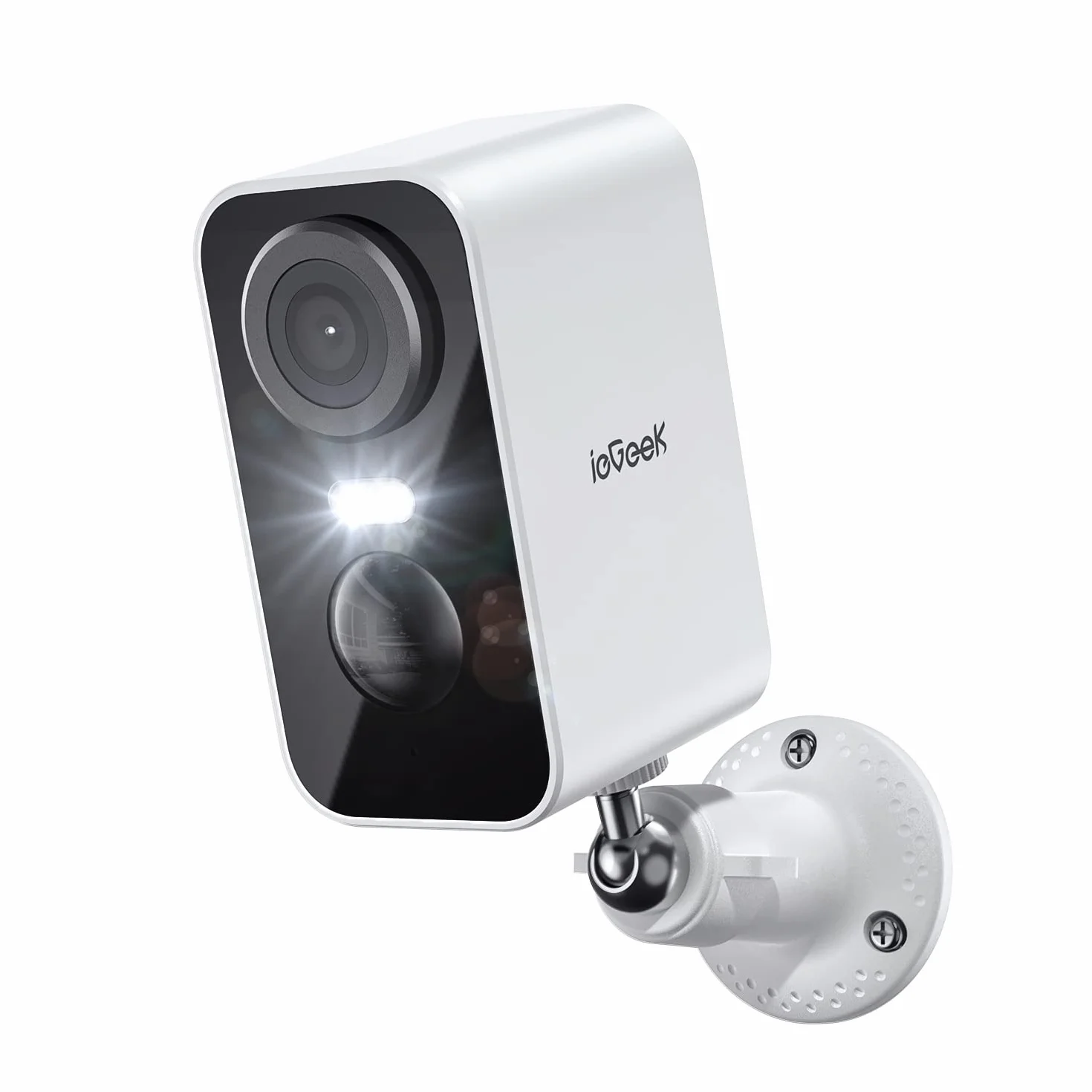 ieGeek 2K Caméra Surveillance WiFi Exterieure sans Fil Batterie, Vision Nocturne Couleur, AI & PIR Détection Mouvement, Extérieure/Intérieure, Audio Bidirectionnel, Étanche IP65