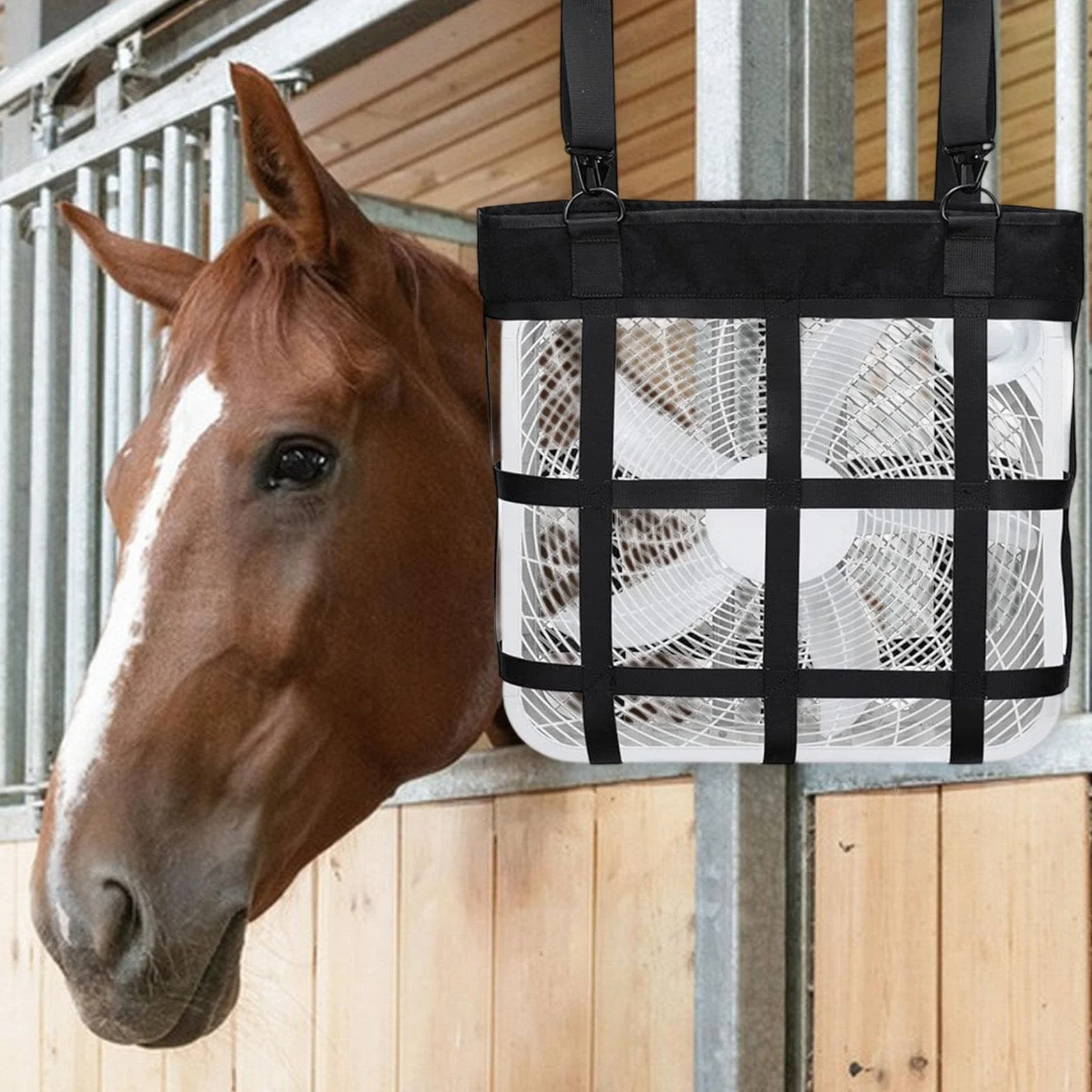Support de Ventilateur pour Box D'écurie équine, Sac pour Accessoires de Chevaux