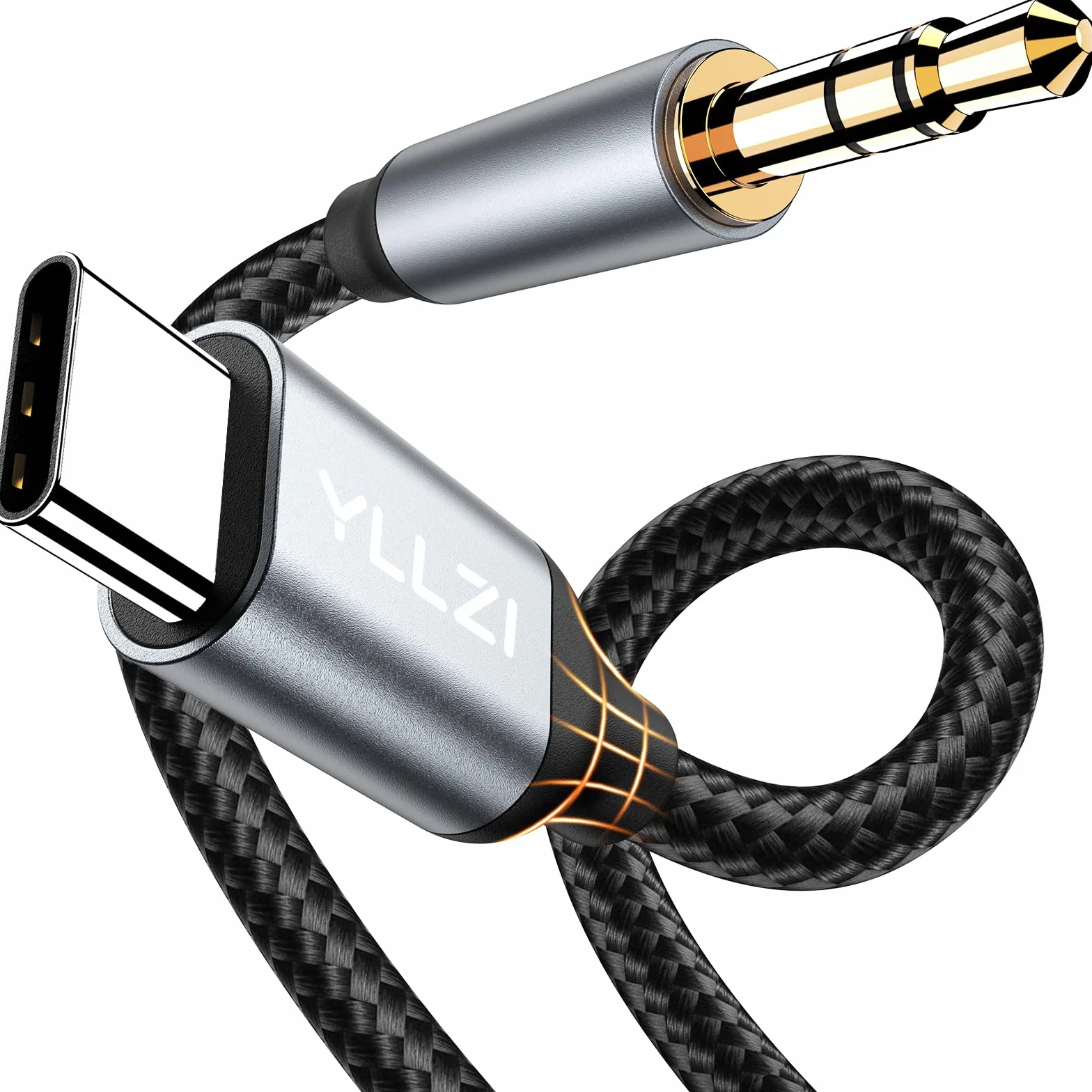 YLLZI Câble USB C vers 3,5mm Jack 1,2m, Câble Adaptateur Jack Audio auxiliaire de Type C pour iPhone 17 16 15 série, Câble USB C Stéréo pour Galaxy S22/S21/S20+/Note 20/10/A8, Home/Car Stéréo etc