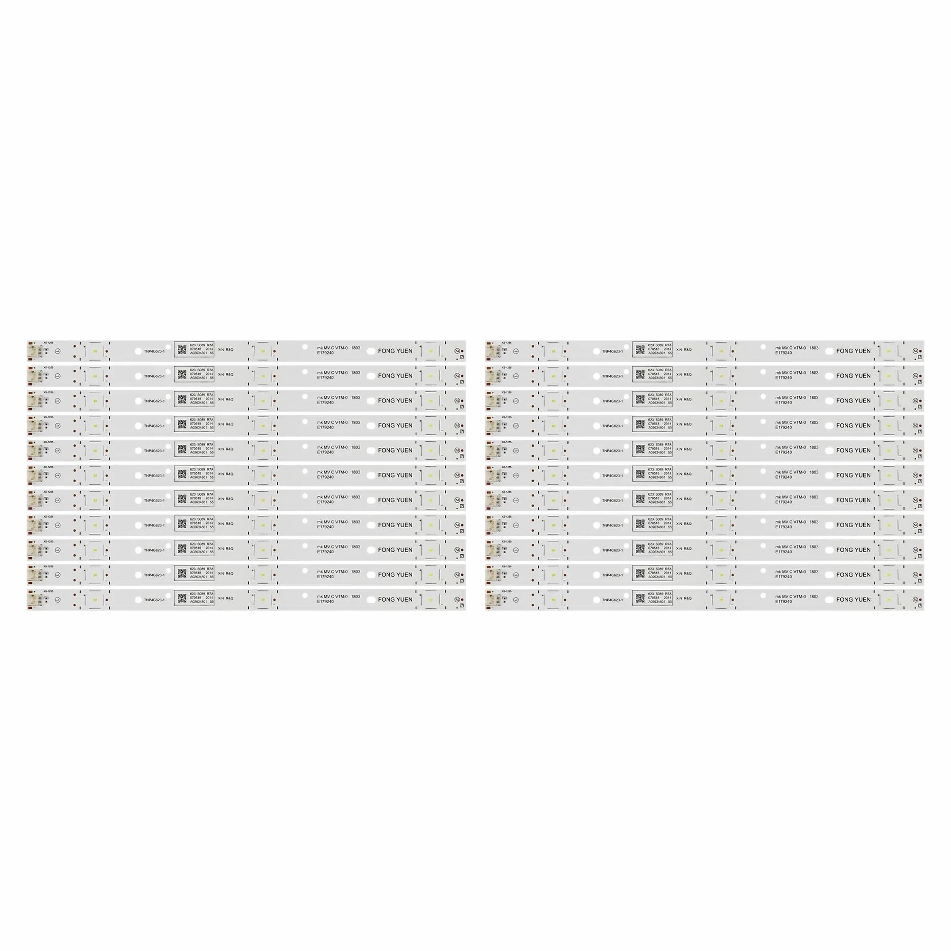 Bande de rétro-éclairage LED 22 pièces pour Panasonic TX-55EX600E TX-55EX580B TX-55EX613E TX-55FX623E