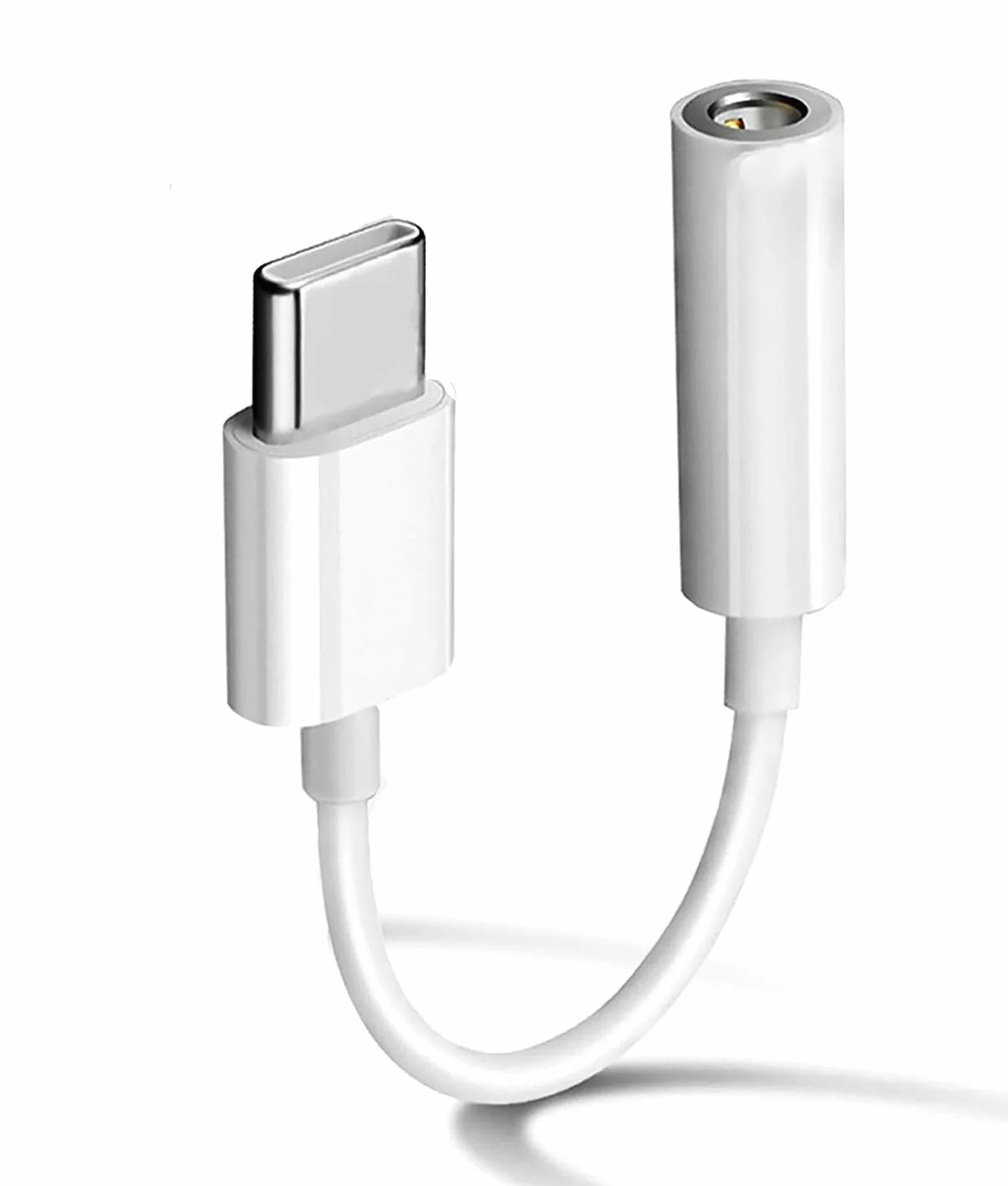 Apple MFi - Adaptateur USB-C vers prise 3,5 mm pour iPhone 16/15/15 Pro/Pro Max/Plus, câble type C pour Samsung Galaxy S23/S22/S21 Ultra, MacBook, Note (blanc)