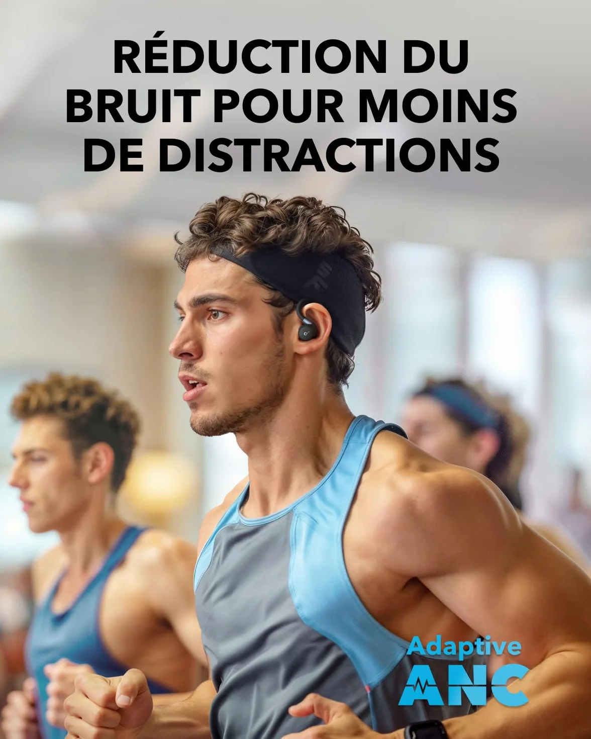 Soundcore Sport X20 écouteurs Bluetooth sans Fil by Anker, Crochets rotatifs et Extensibles, Suppression du Bruit, étanchéité IP68, Longue durée de Vie, écouteurs pour la Salle de Sport