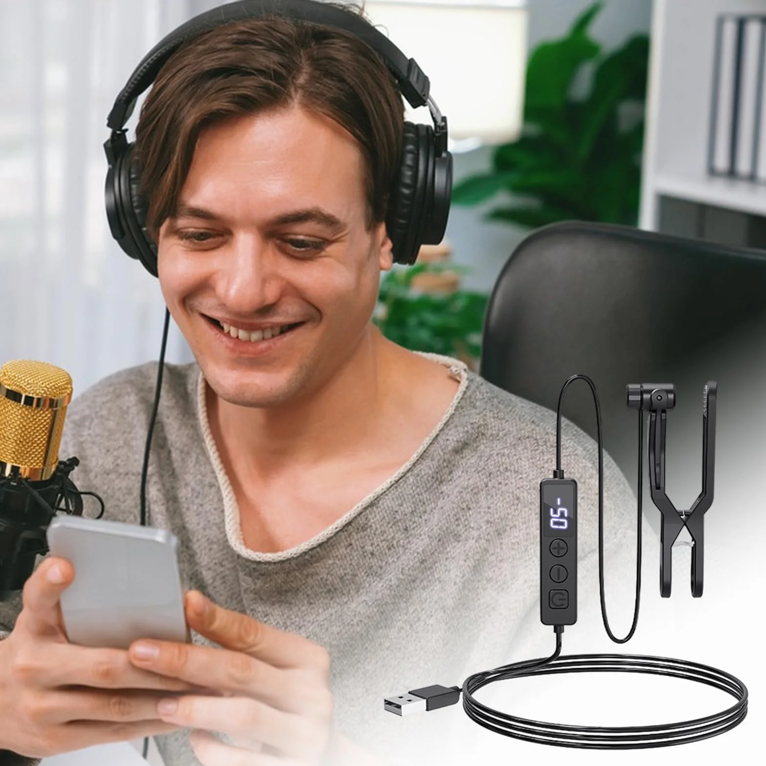 Tapeur Téléphone - Clicker Automatique | Dispositif De Cliquage Avec Vitesses Réglables Et Affichage Numérique Pour Jeux Test D'Applications PC Tablette