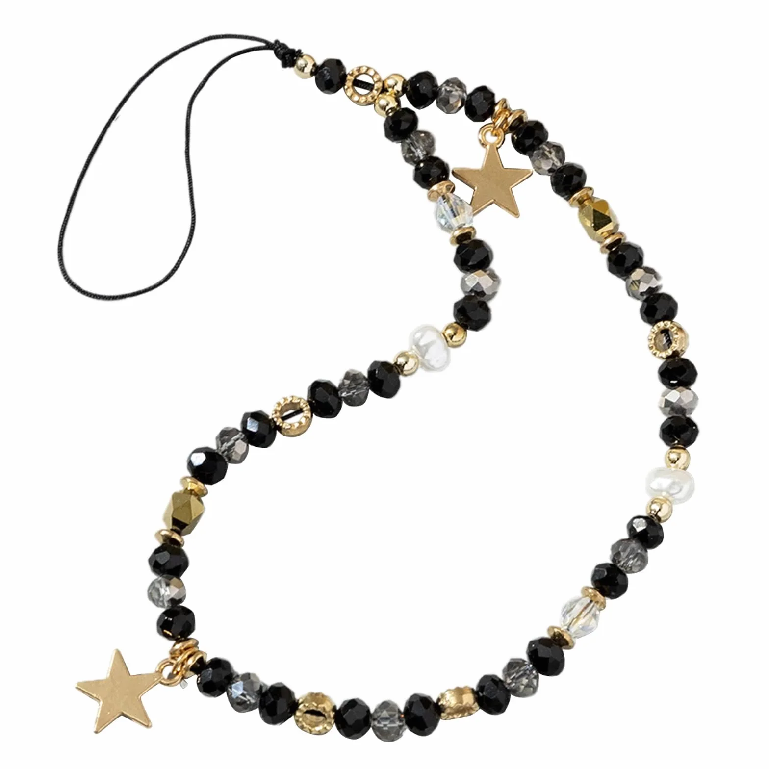 WaTudouYe Chaîne de perles pour téléphone - Bijoux pour téléphone - Anti-perte - Cordon pour téléphone - Corde en étoile - Pendentif pour téléphone - Lanyard pour téléphone pour femmes et filles