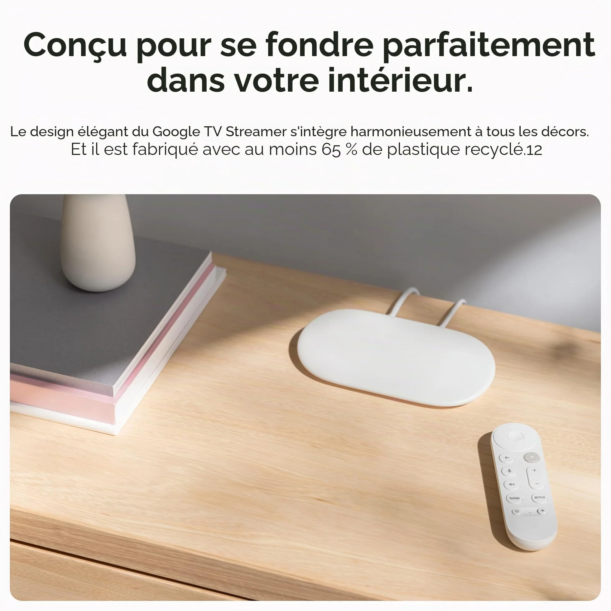 Google Streamer TV 4K - Diffusion Rapide de Divertissement sur Votre téléviseur avec télécommande de Recherche vocale - Regardez des Films, des émissions, des émissions en Direct et Netflix en 4K HDR