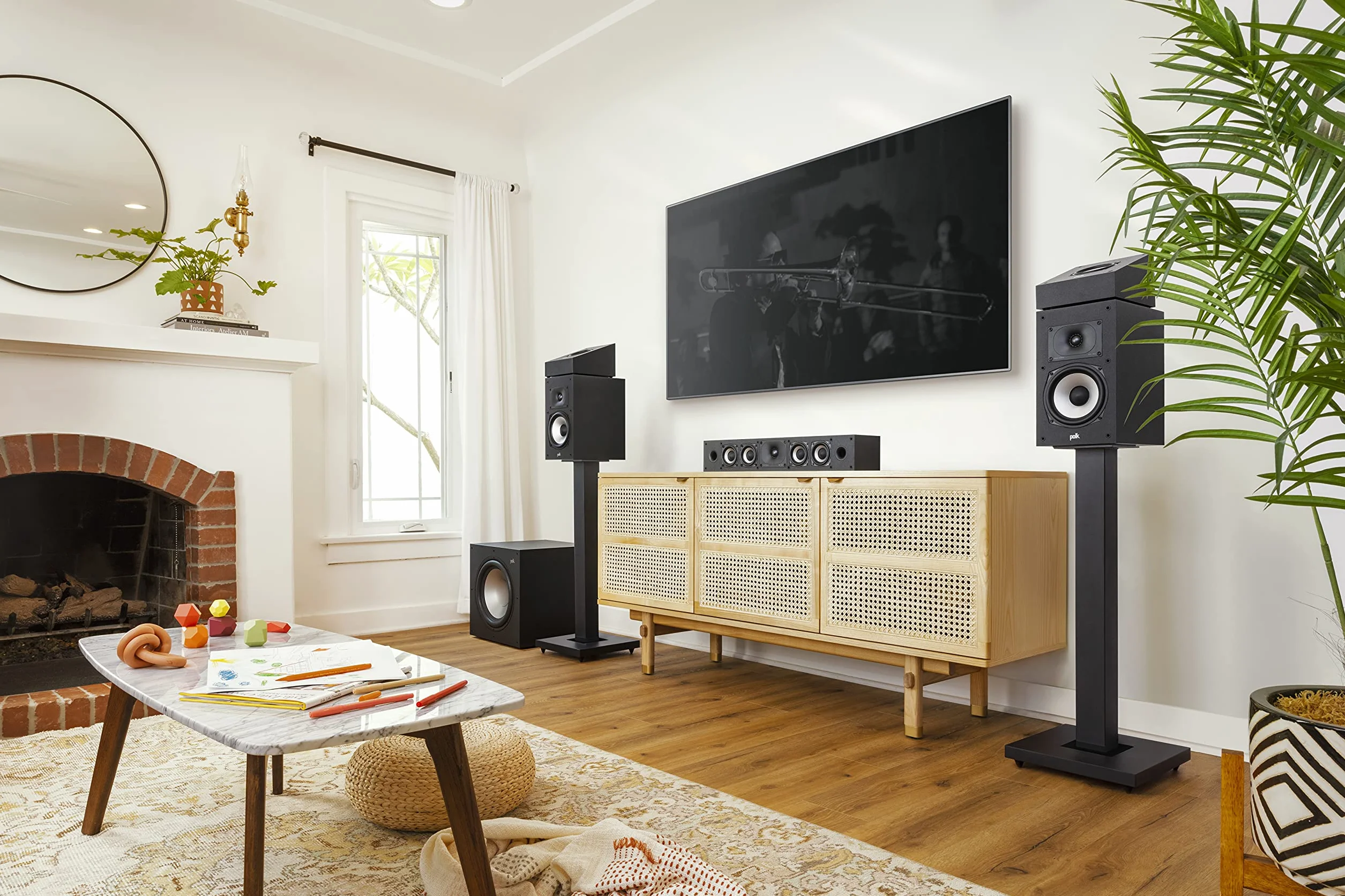 Polk Module de Hauteur Audio MXT90, Haut-parleurs d'extension pour MXT20, MXT60 et MXT70, certifié Dolby Atmos, Compatible avec DTS:X et DTS Virtual:X (Paire) Blanc