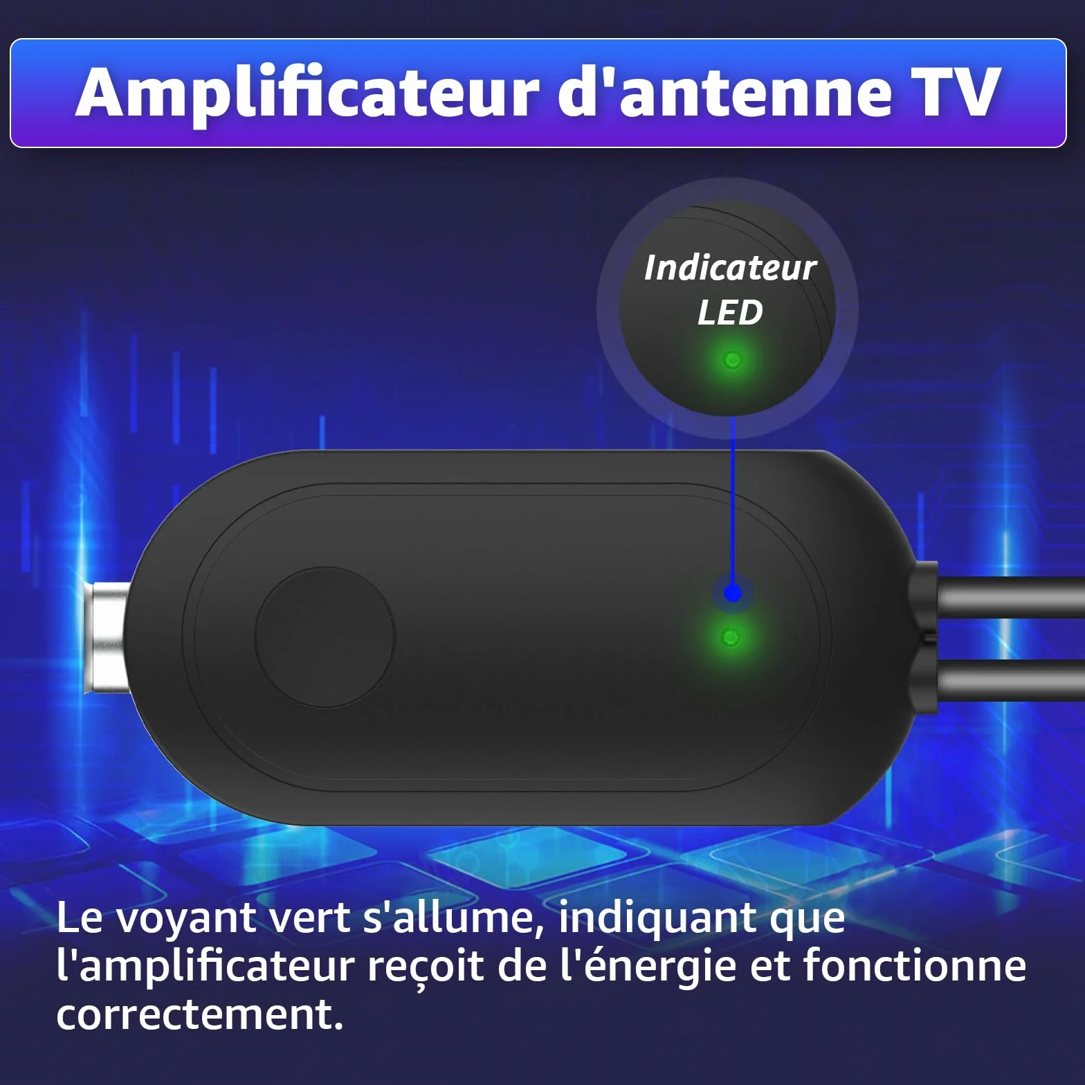 Amplificateur de Signal TV Booster TNT HD 4K avec Filtre 4G Intérieur Extérieur