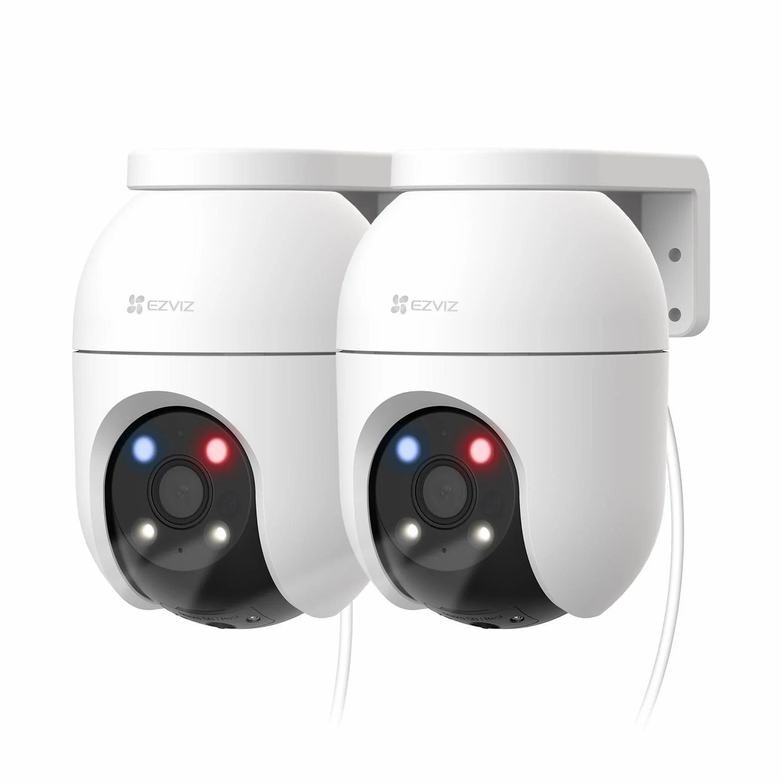 EZVIZ C8c 5MP 2PK Caméra Surveillance WiFi Extérieure 3K 360° Suivi Auto-Zoom Détection IA Humaine Véhicule Vision Nocturne Couleur Double Bande 2.4/5GHz WiFi 6