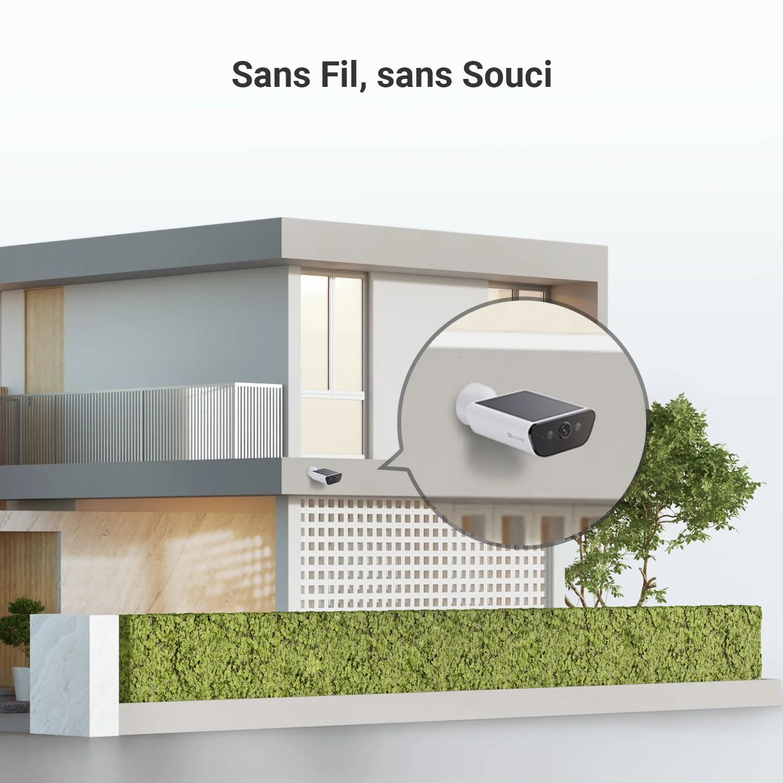 EZVIZ CB5 4K Camera Surveillance WiFi Exterieure sans Fil à Batterie, Camera Solaire Exterieur, Vision Nocturne en Couleure, Détection de Forme Humaine/Véhicule, Défense Active, Étanche IP65, Alexa