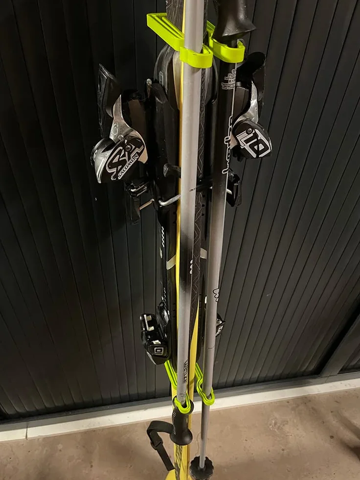 KlipSki Porte-Skis et bâtons Noir – Paire, Rapide et Simple