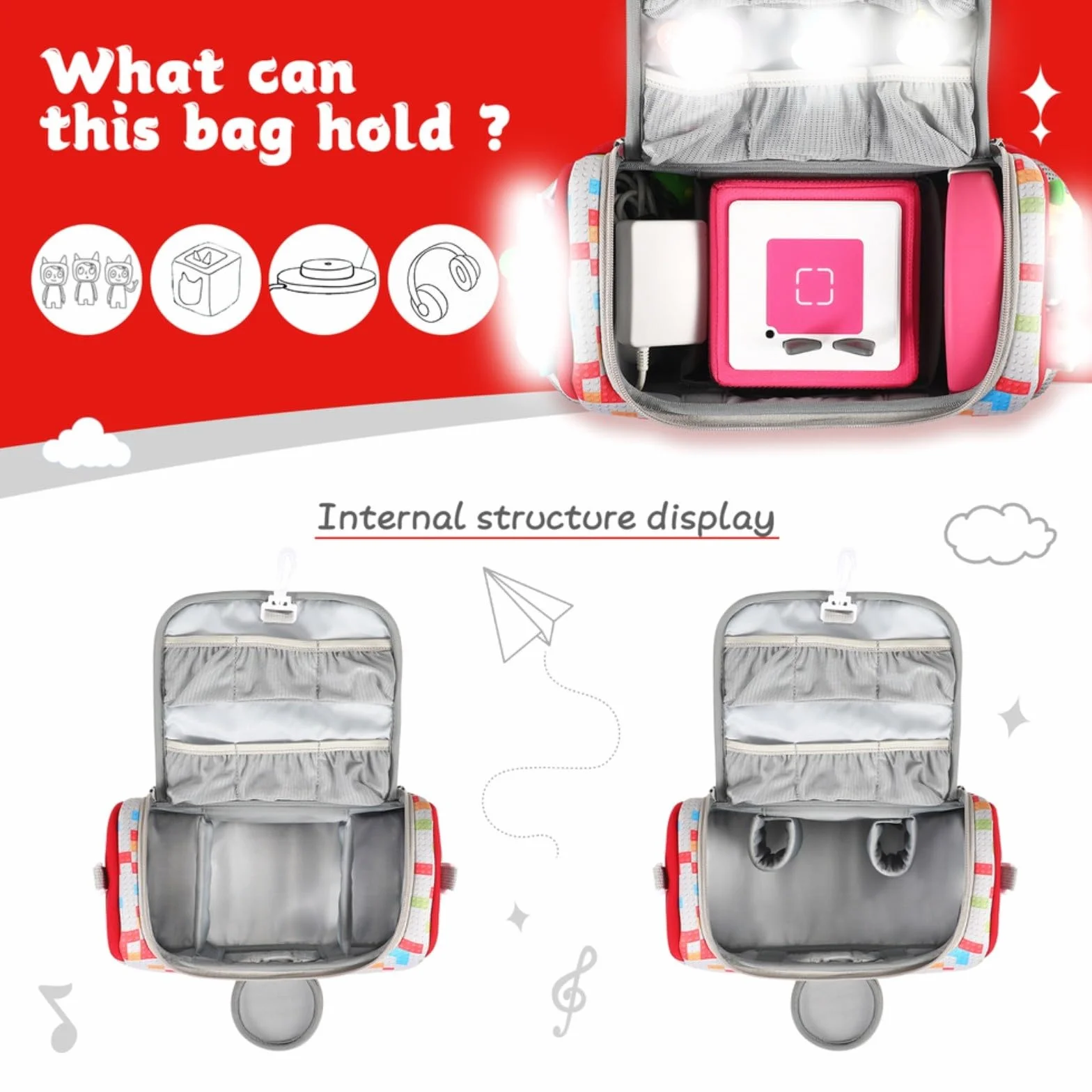 Étui de transport pour lecteur audio Toniebox, violet, Moderne