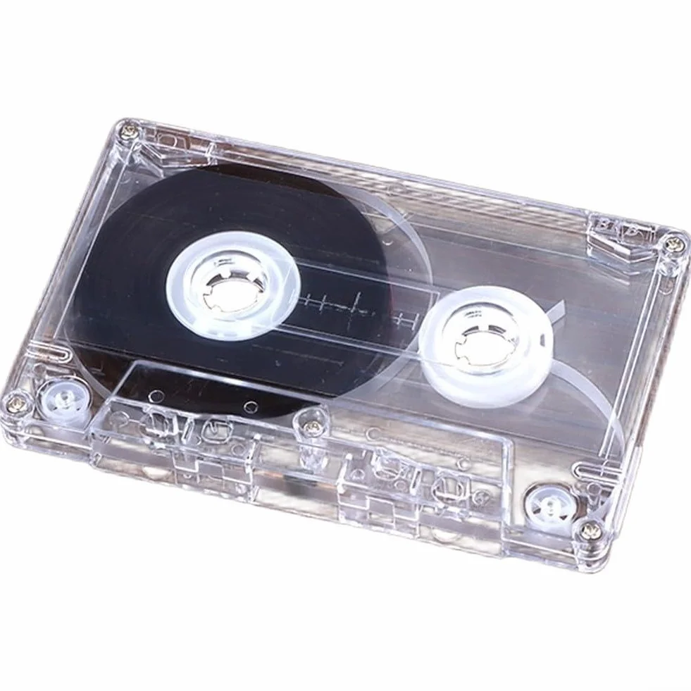Cassette audio magnétique vierge 90 minutes, taille standard, compact 9,9 x 6,3 cm, pour enregistrement vocal et musique
