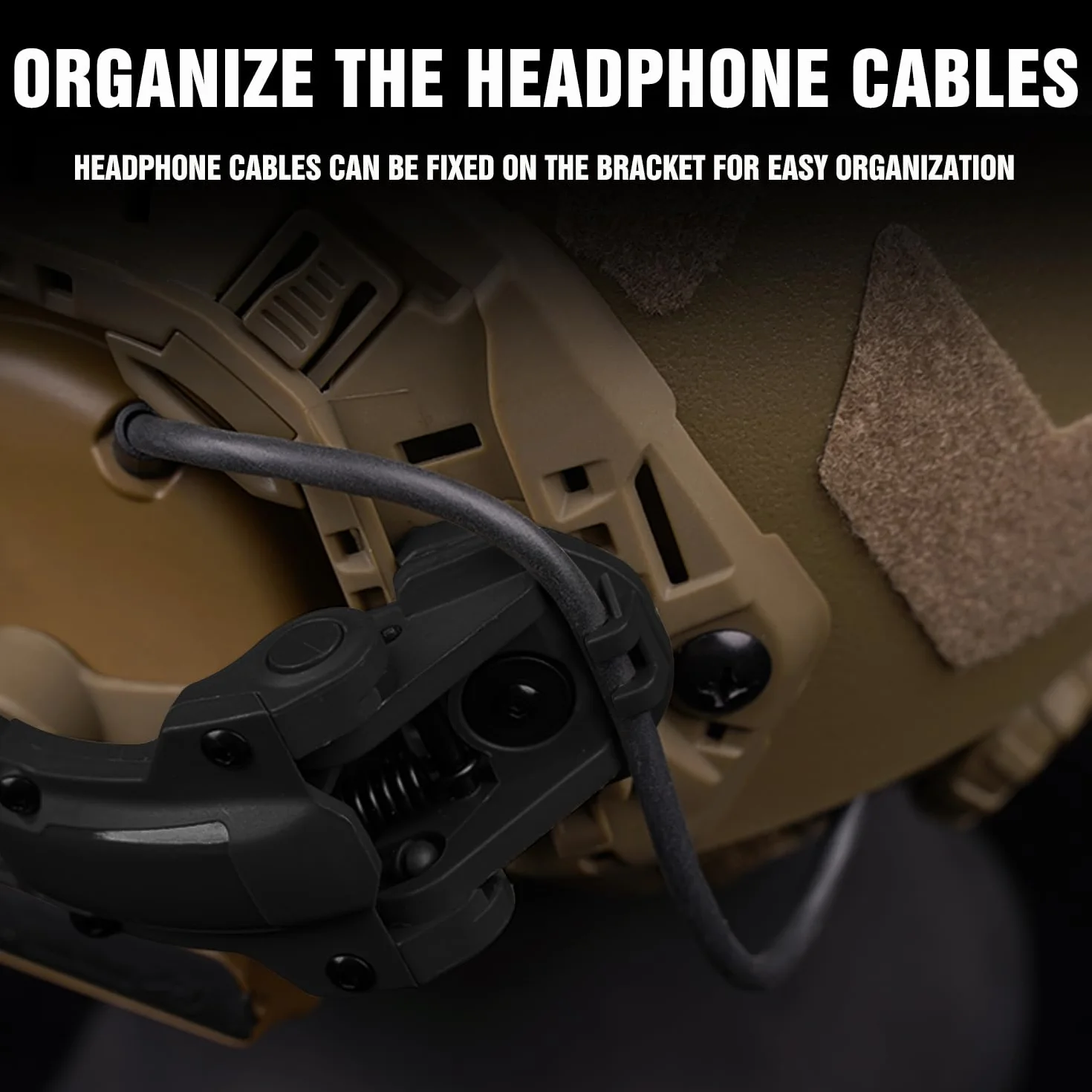 Zhongren Fast Casque Arc Rail Adaptateur COMTAC3 Tactique Pickup Casque Suspension Support Multi-Angle Rotation pour OPS Core Arc & Team Wendy M-Lok Rail