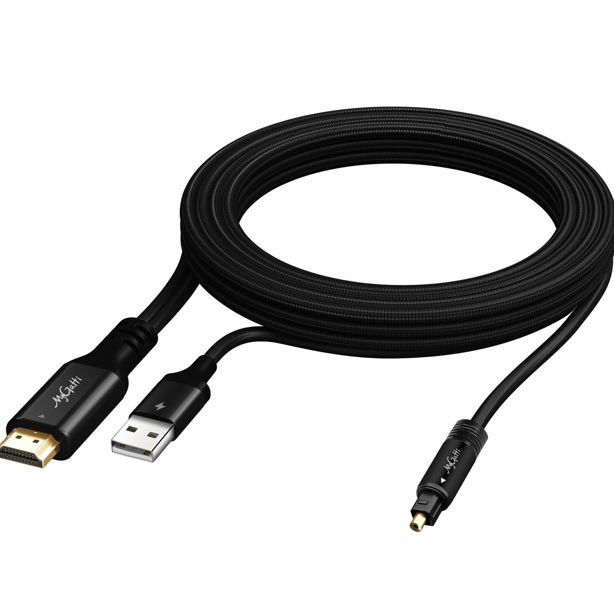 Unidirectionnel Câble convertisseur HDMI ARC/eARC vers optique Toslink 1m,192 kHz, alimenté par USB, pour connecter un TV à une barre de son, un amplificateur home cinéma ou d'anciennes enceintes
