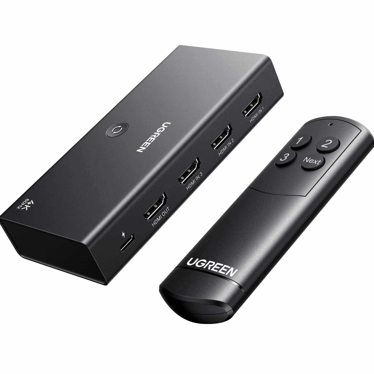 UGREEN Commutateur HDMI 2.0 4K 60Hz 3 Entrées 1 Sortie HDR10 Dolby Vision Télécommande