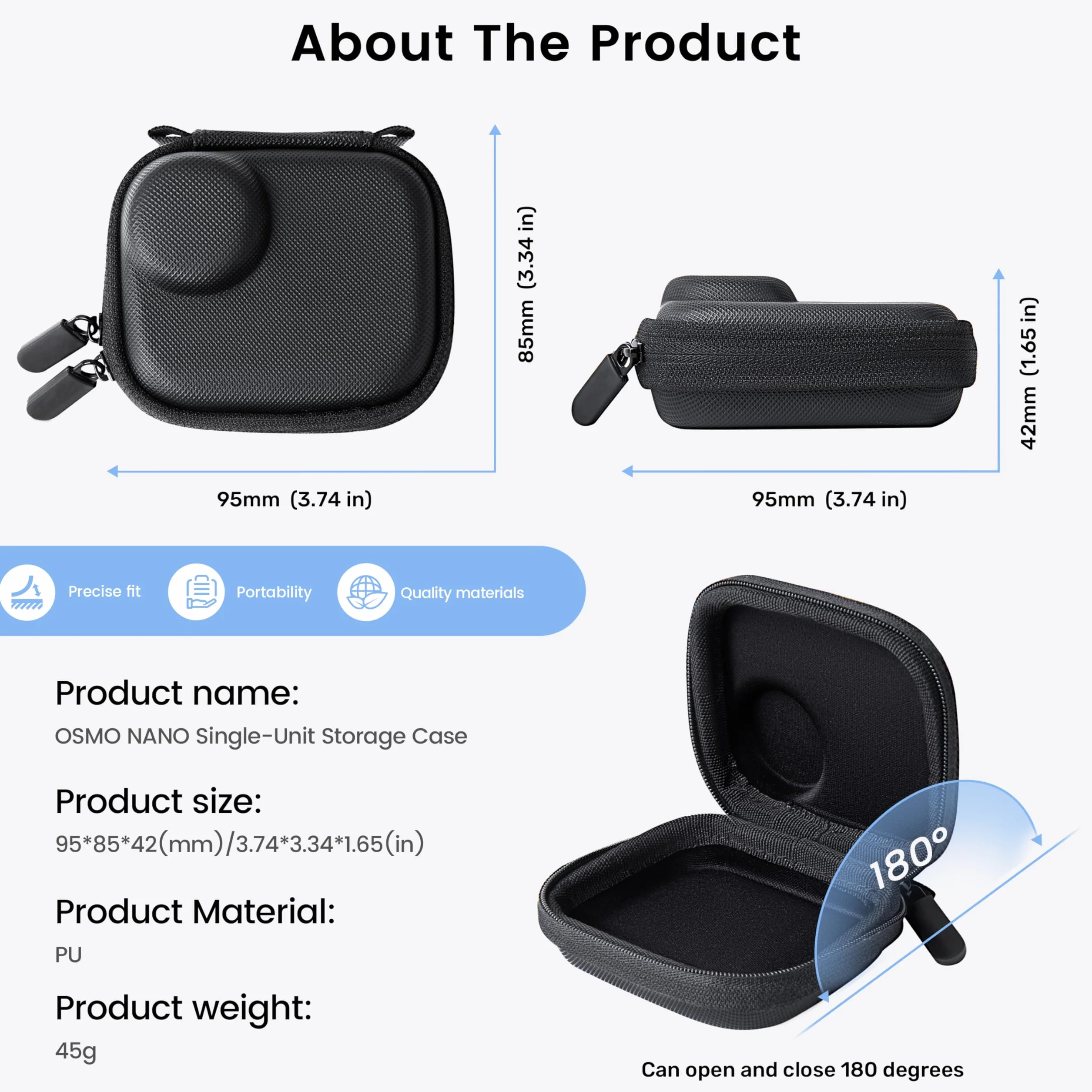 STARTRC PHOTO Osmo Nano Sac de Rangement Portable pour DJI Osmo Nano Étui Rigide