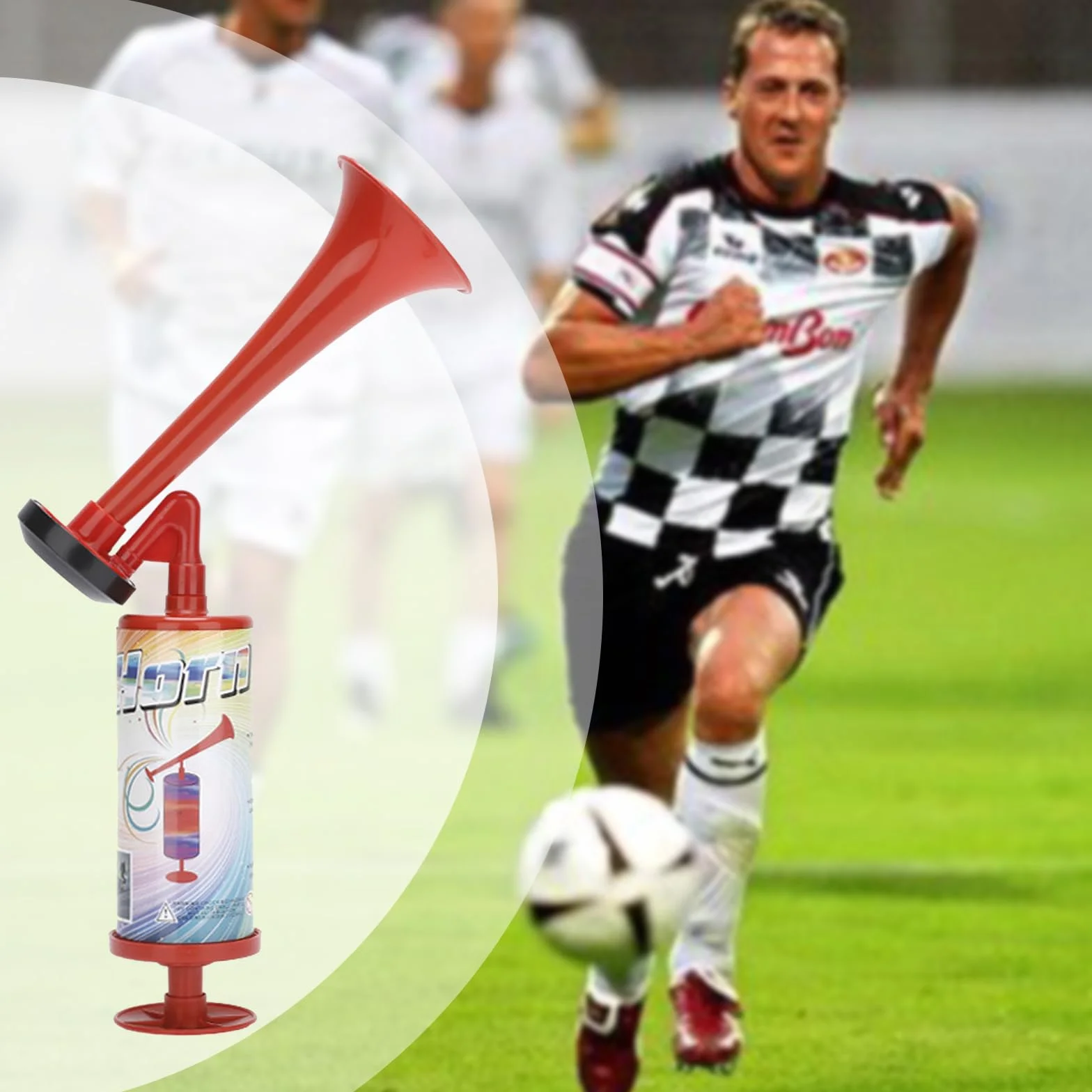 GERUI Klaxon de stade, trompette manuelle, 110 décibels, noir, PP