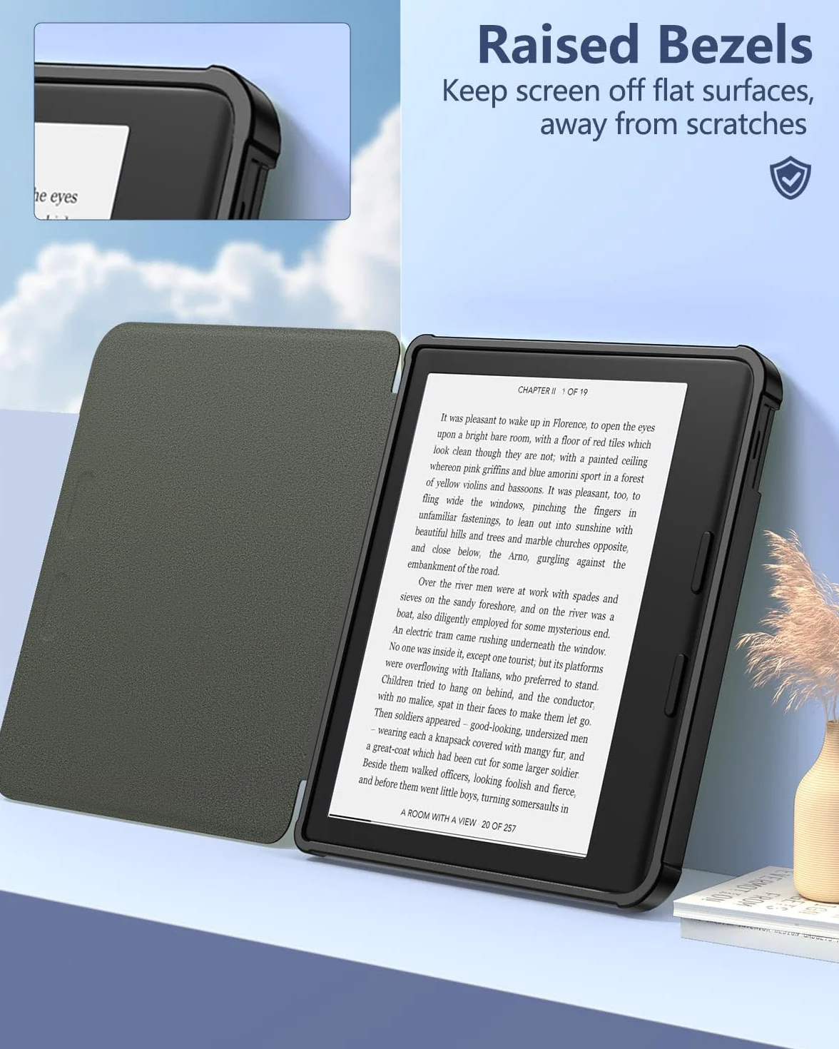 MoKo Coque pour Kobo Libra Colour 7 Pouces 2024, Étui de Protection Souple TPU Ultra-Mince et Léger Anti-Rayures avec Réveil/Sommeil Automatique pour Kobo Libra Colour Tablette 2024, Fleur