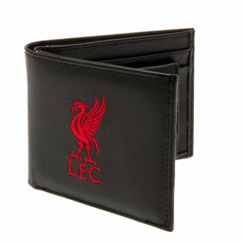 Portefeuille officiel Liverpool FC homme PU noir deux volets 11 cm x 9 cm