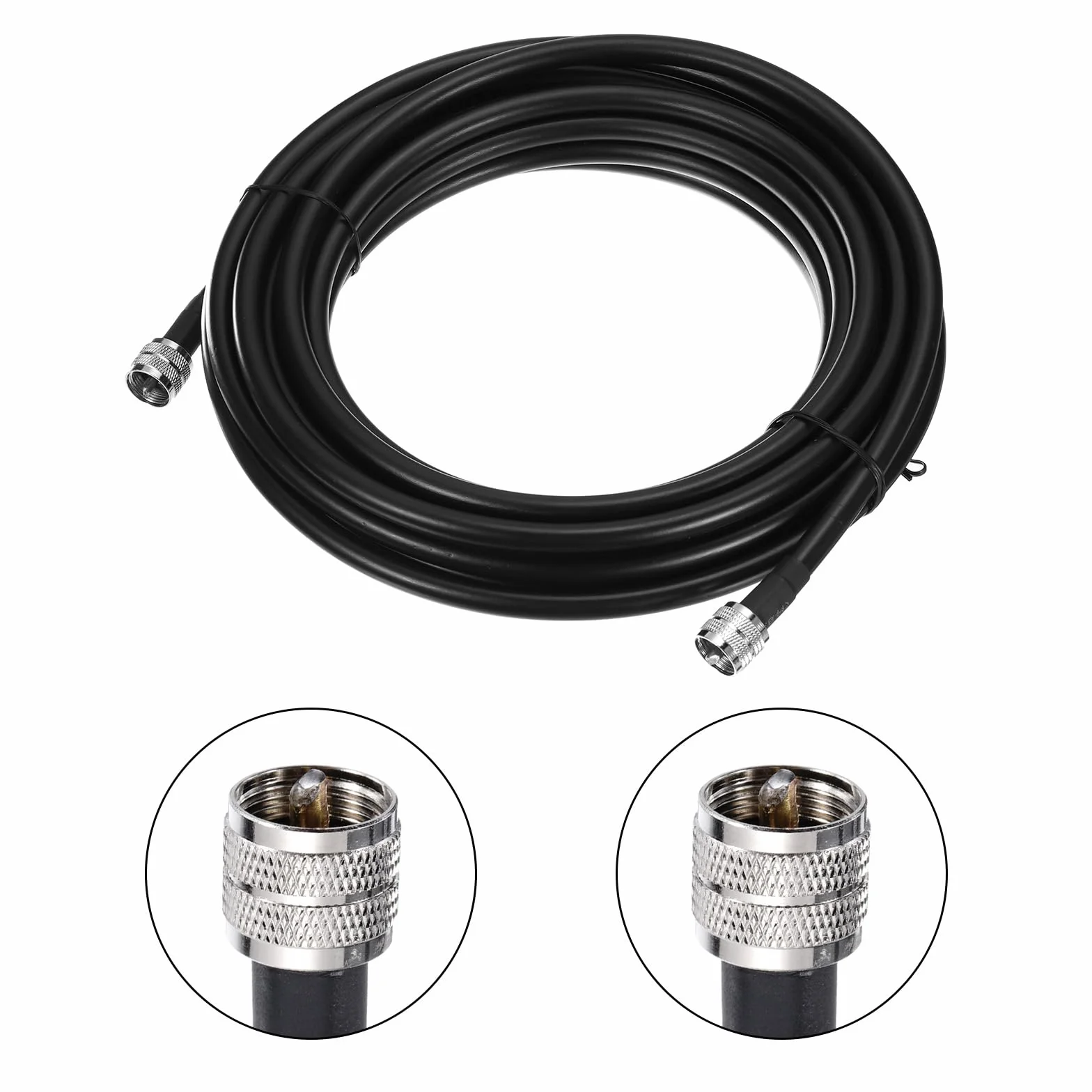 QUARKZMAN UHF Mâle PL-259 vers UHF Mâle PL-259 Faible Perte RG213 Coaxial Cavalier Câble 15M/49Ft