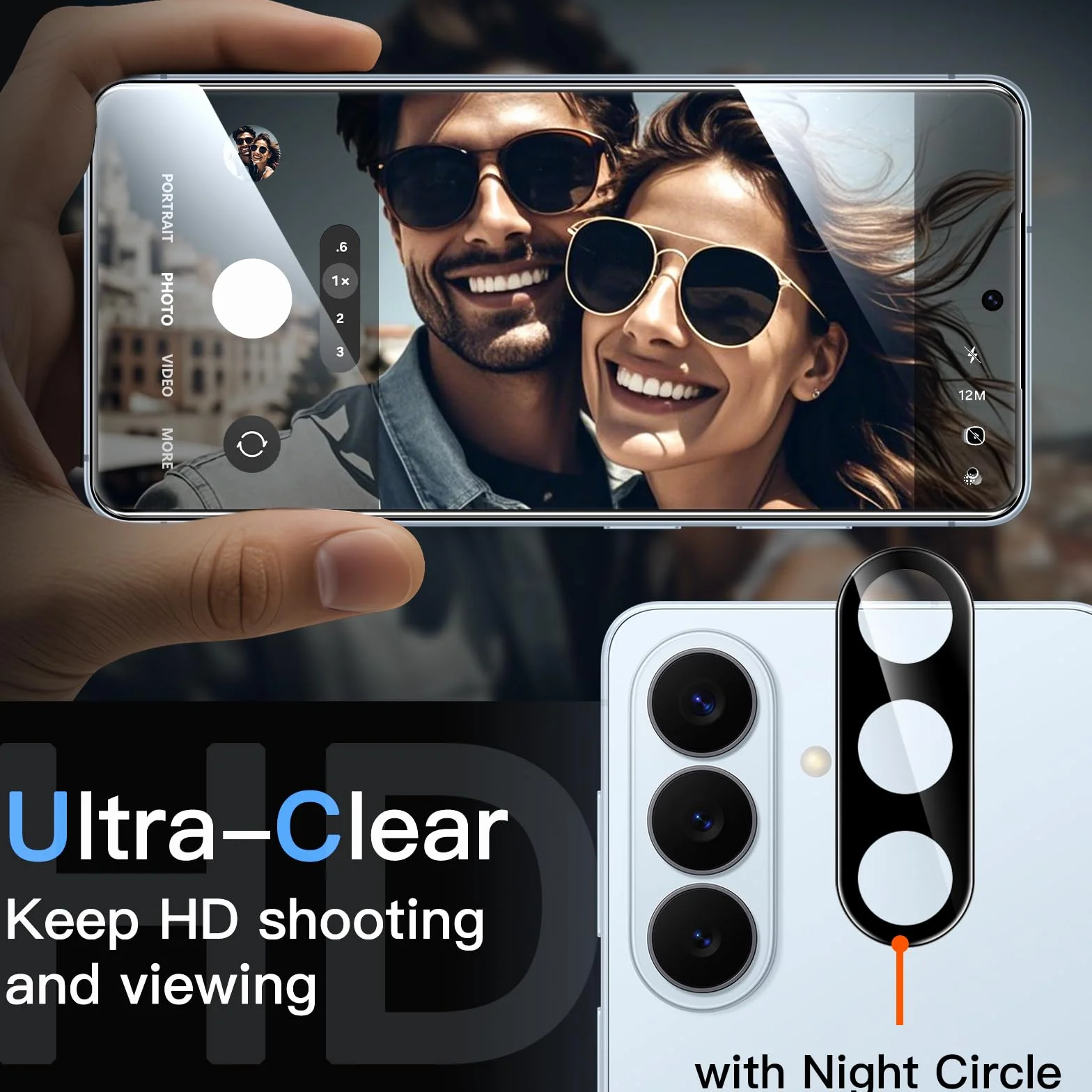 JETech Protection D'écran pour Samsung Galaxy S26 avec Protecteur d'Objectif de Caméra, Film en Verre Trempé 9H, Fingerprint ID Compatible, HD Transparent, 2 Pièces Chacun