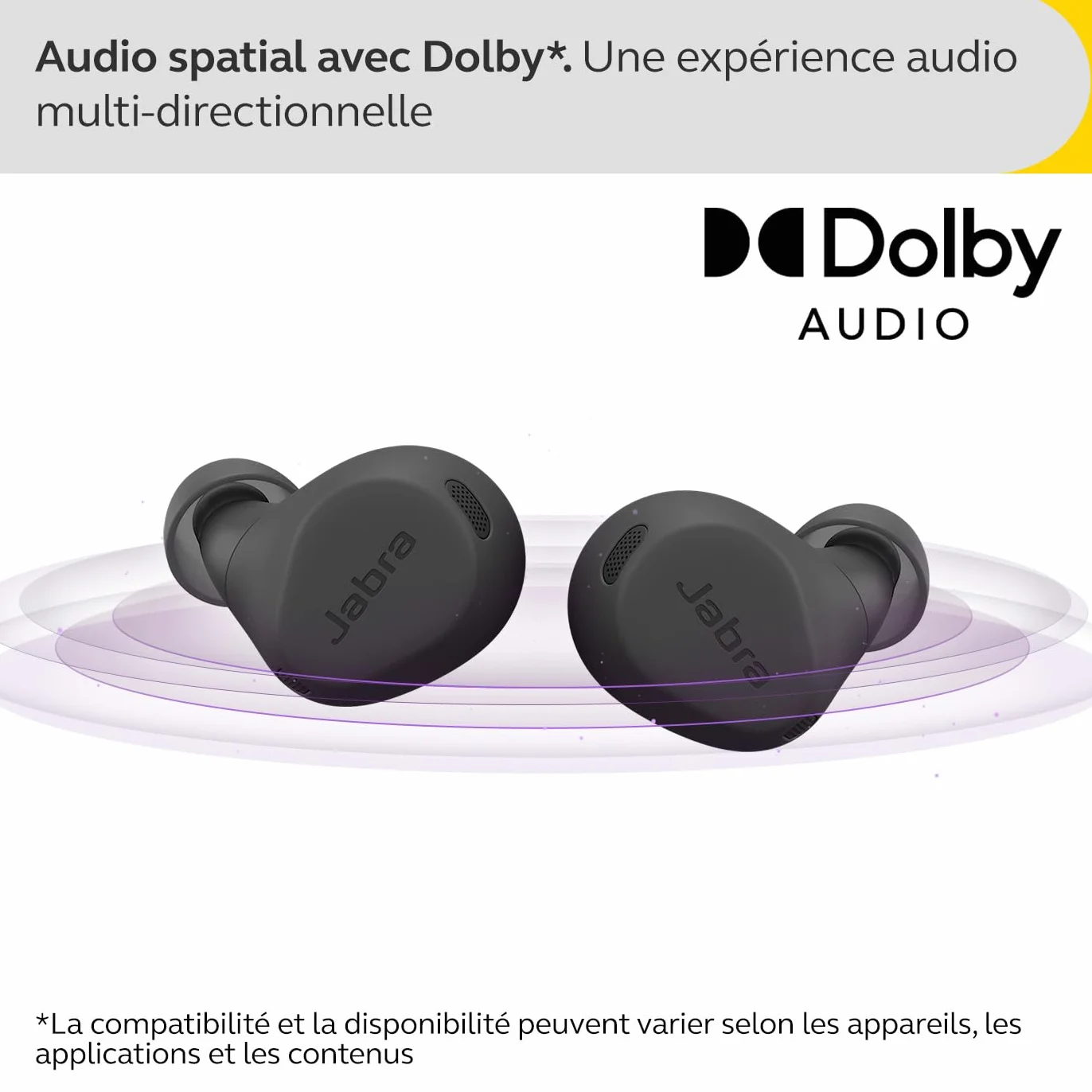 Jabra Elite 8 Active - Écouteurs sans Fil Bluetooth Intra-Auriculaires - Réduction de Bruit Hybride adaptative - 6 Microphones intégrés, résistants à l'eau et à la Transpiration - Gris foncé
