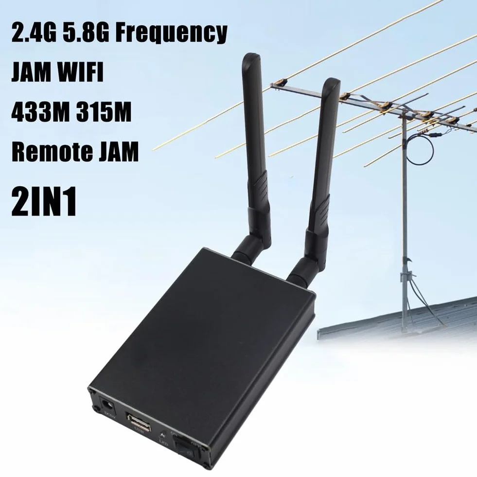 Module de Prévention de Brouillage 2,4 GHz 5,8 GHz Amplificateur de Puissance RF 2 en 1 pour Télécommande WiFi 5,8 G 2,4 G Bluetooth Installation Facile Prise UE