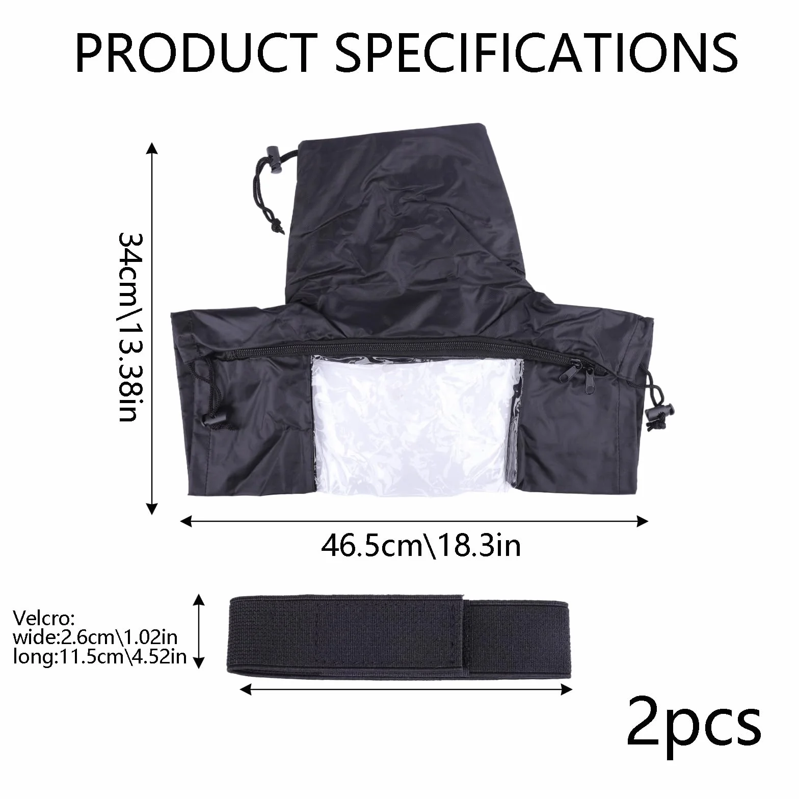 Housse De Protection Imperméable en Nylon pour Appareils Photo Reflex DSLR – Couverture Anti-Pluie pour Fujifilm, Canon, Sony – Ultra Claire avec Manches Réglables Et Accès Facile Aux Commandes