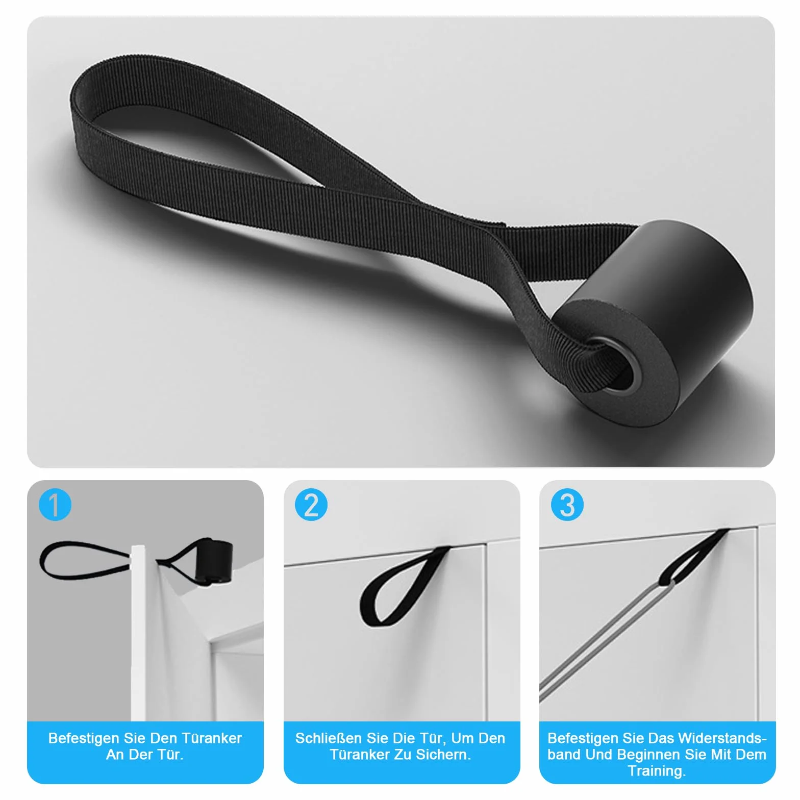 SURFOU Elastique Musculation 5 Niveaux avec Poignées, Sangles de Cheville, Ancrage de Porte, Poster et Sac de Rangement pour Pilates